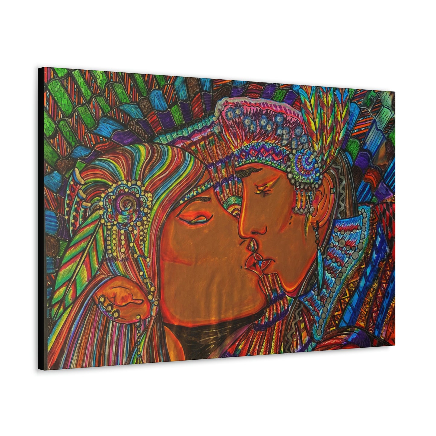 Romantic Kiss Fashion, Abstract, Surreal, Friendship, Inspiration Wall Art