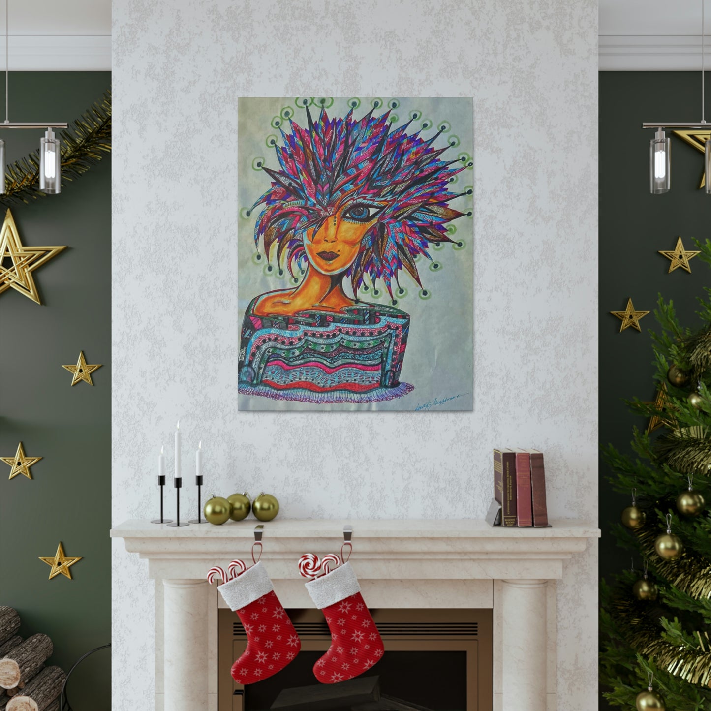 Abstract, Surreal, Funky Woman, Friendship, Inspiration Wall Art
