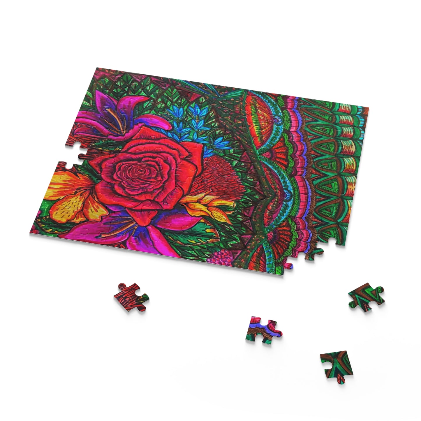 Floral Puzzle (120, 252, 500-Piece) Abstract Surreal JigSaw Puzzle, Birthday Gift, Gifts For Bridesmaids