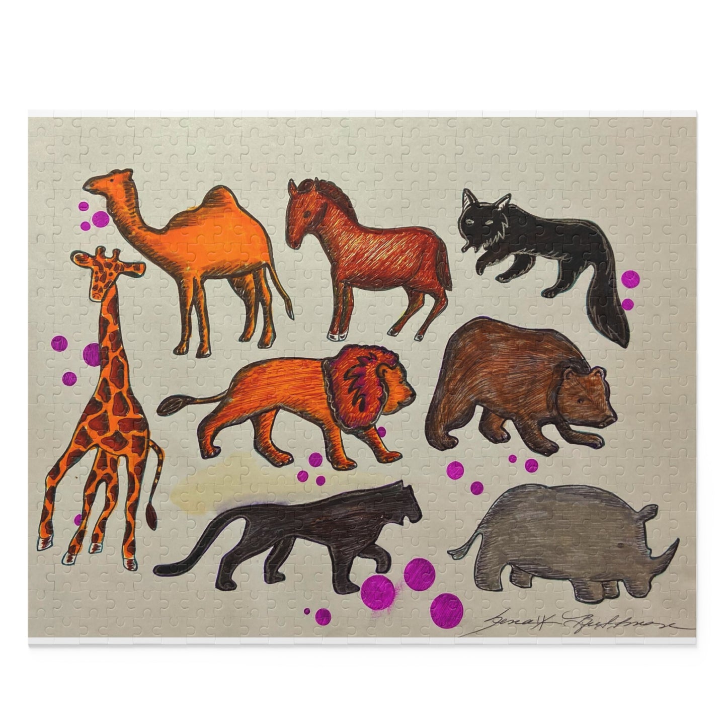 Animal Friends Kid Puzzle (120, 252, 500-Piece)JigSaw Puzzle, Birthday Gift, Gifts For Bridesmaids