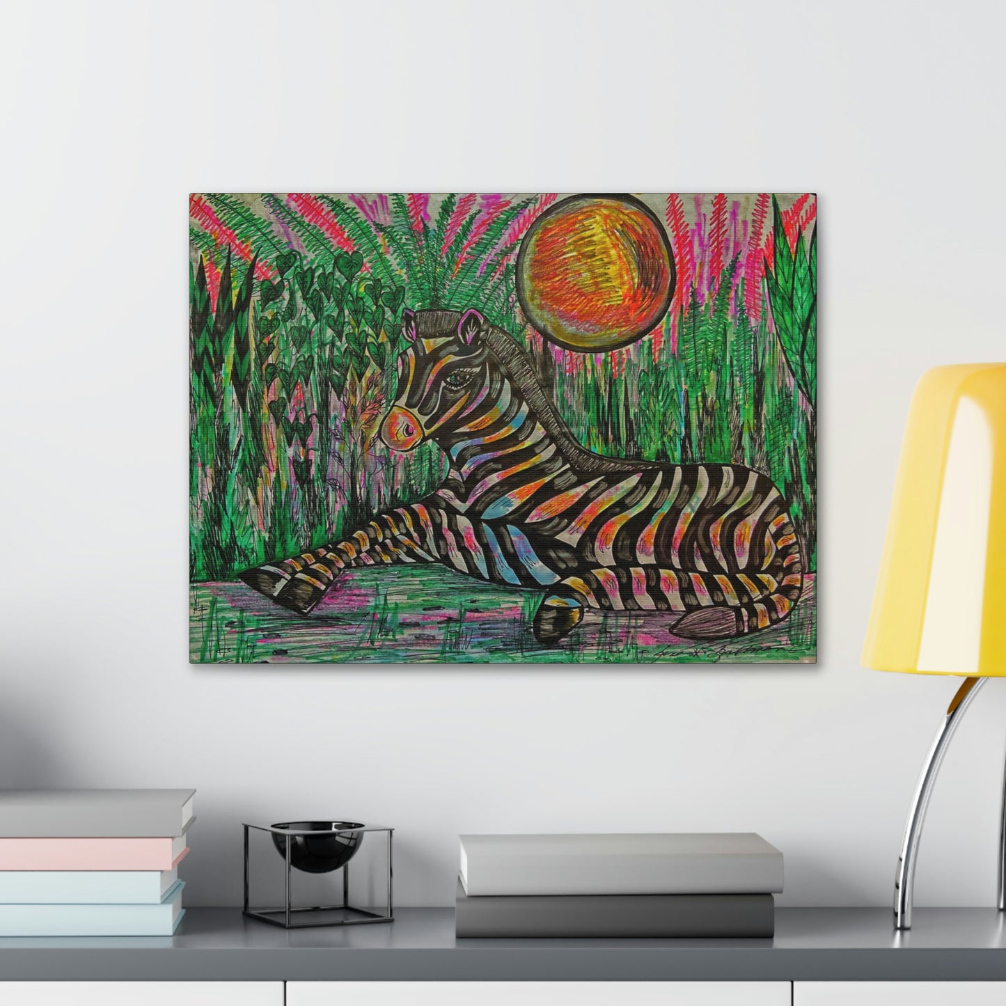 African Zebra Fashion, Abstract, Surreal, Friendship, Inspiration Wall Art