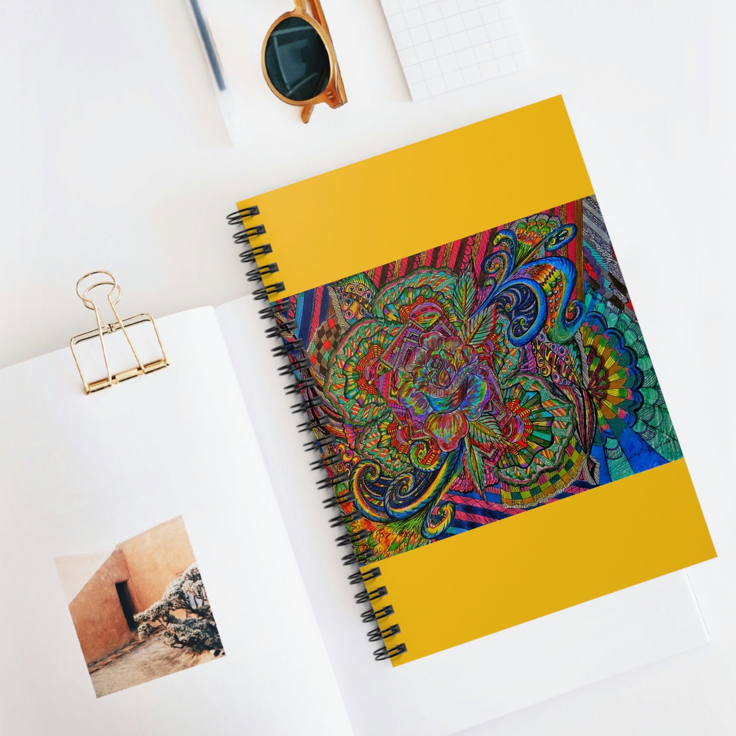 Abstract Surreal Rose Spiral Notebook - Ruled Line
