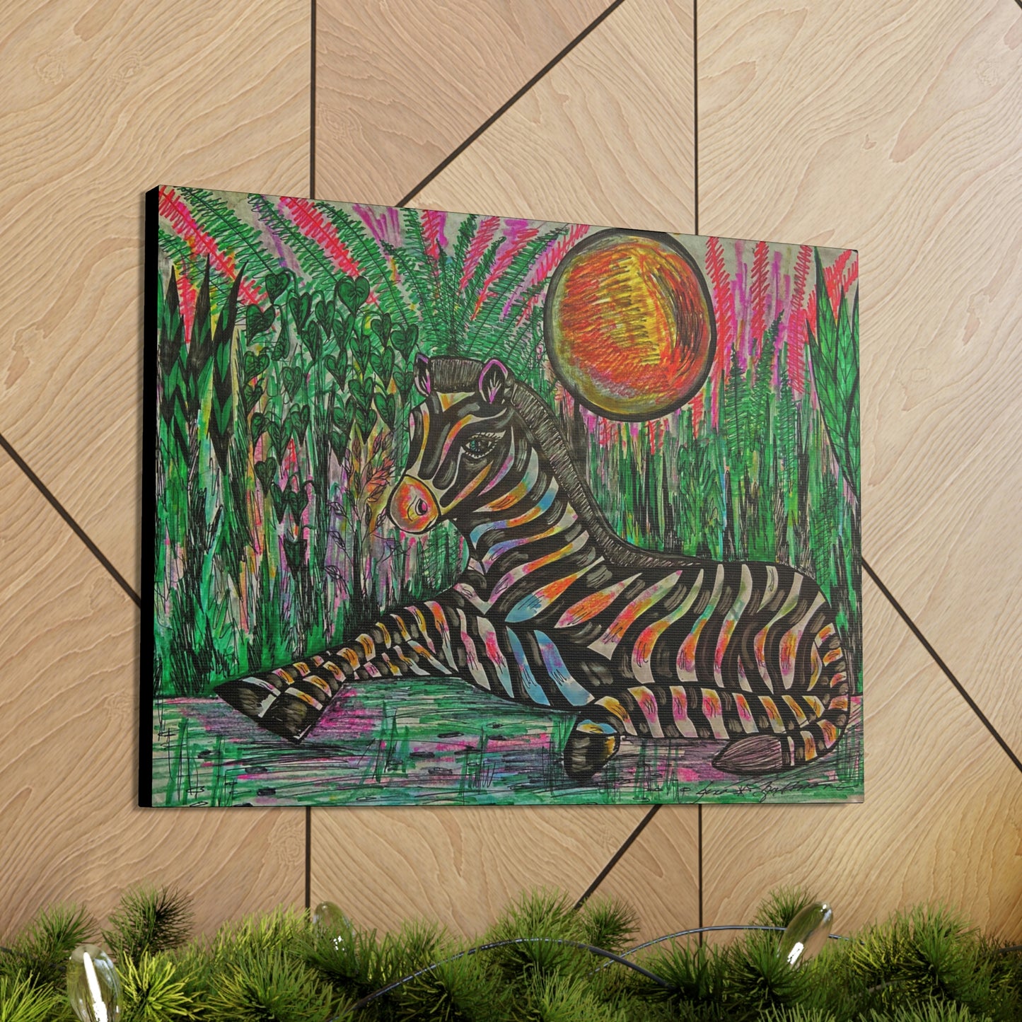 African Zebra Fashion, Abstract, Surreal, Friendship, Inspiration Wall Art