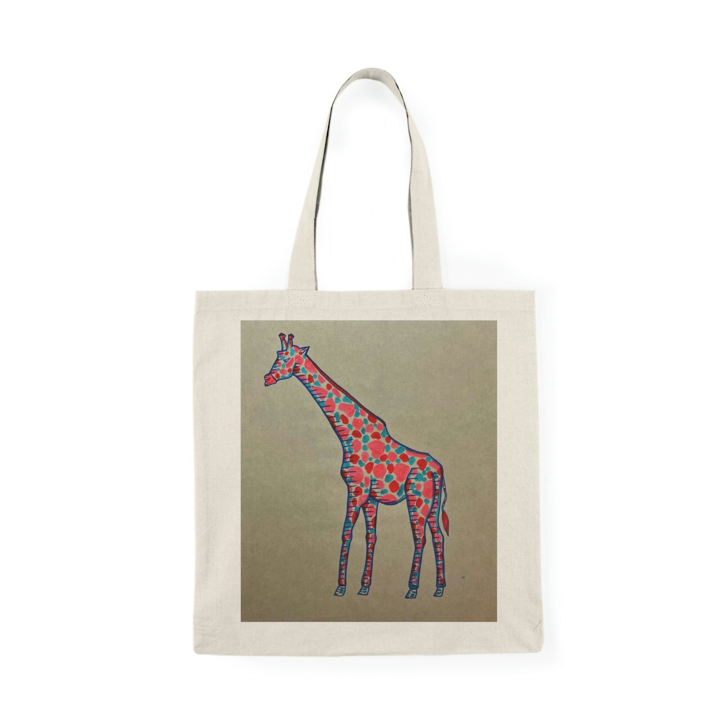 Abstract, Surreal Giraffe Natural Tote Bag, Aesthetic Canvas Bag Shopping Bag, Birthday Gift Bag, Bridal Gift Tote Bag, Library Bag.
