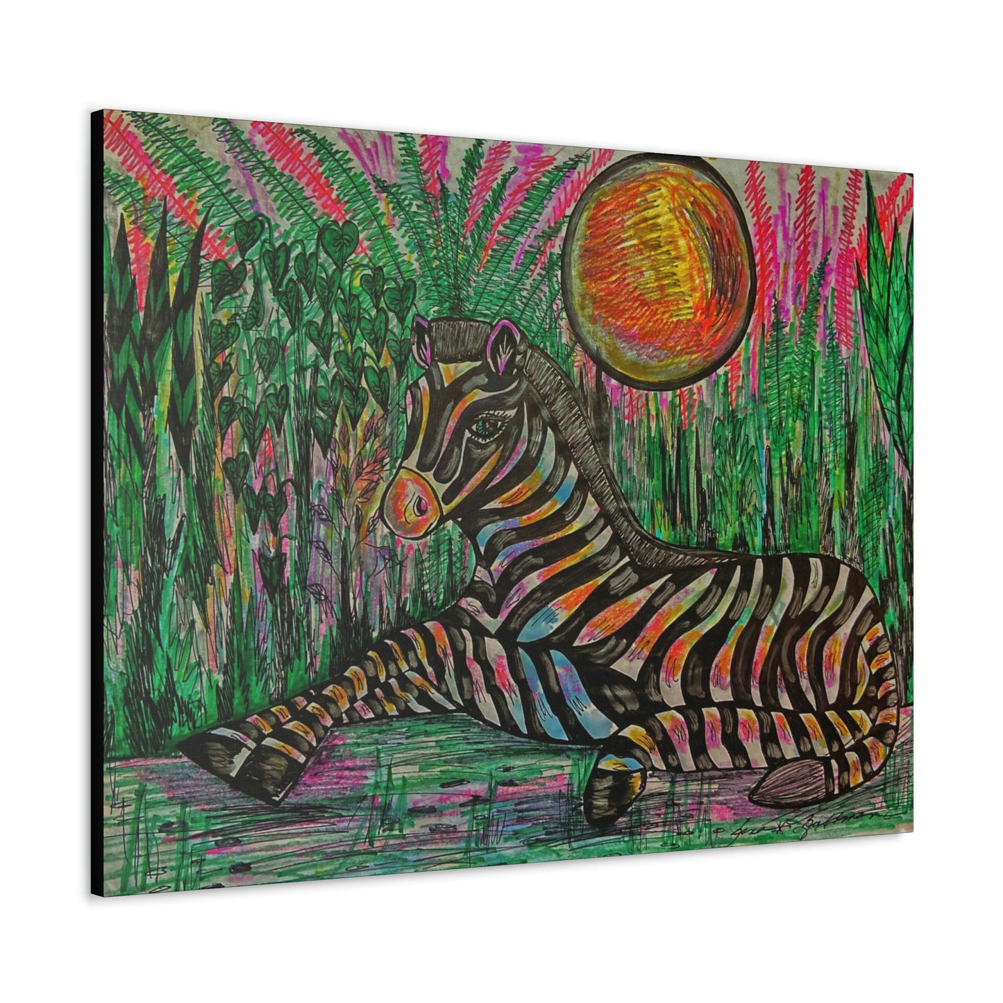 African Zebra Fashion, Abstract, Surreal, Friendship, Inspiration Wall Art