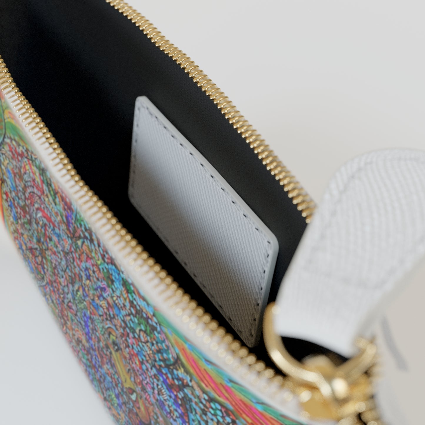 Abstract Surreal Golden Girl Mini Clutch Bag, Bridal Clutch Purse, Designer Party Clutch, Modern Evening Clutch, Wristlet Wallet for women, Evening Clutch Purse, gifts for her, gifts for bridesmaids, Bag, Bagging