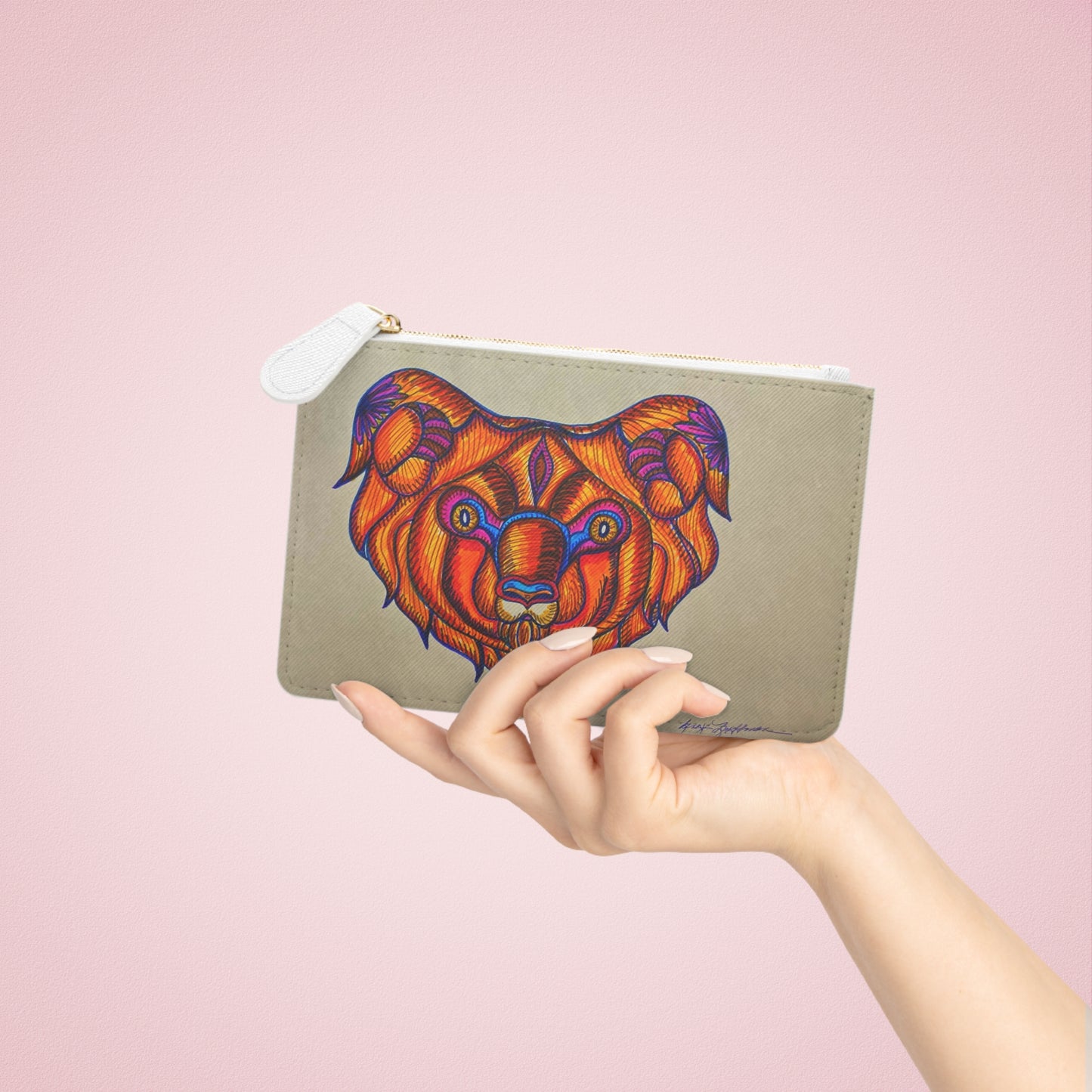 Abstract Surreal Ram Mini Clutch Bag, Bridal Clutch Purse, Designer Party Clutch, Modern Evening Clutch, Wristlet Wallet for women, Evening Clutch Purse, gifts for her, gifts for bridesmaids, Bag, Bagging