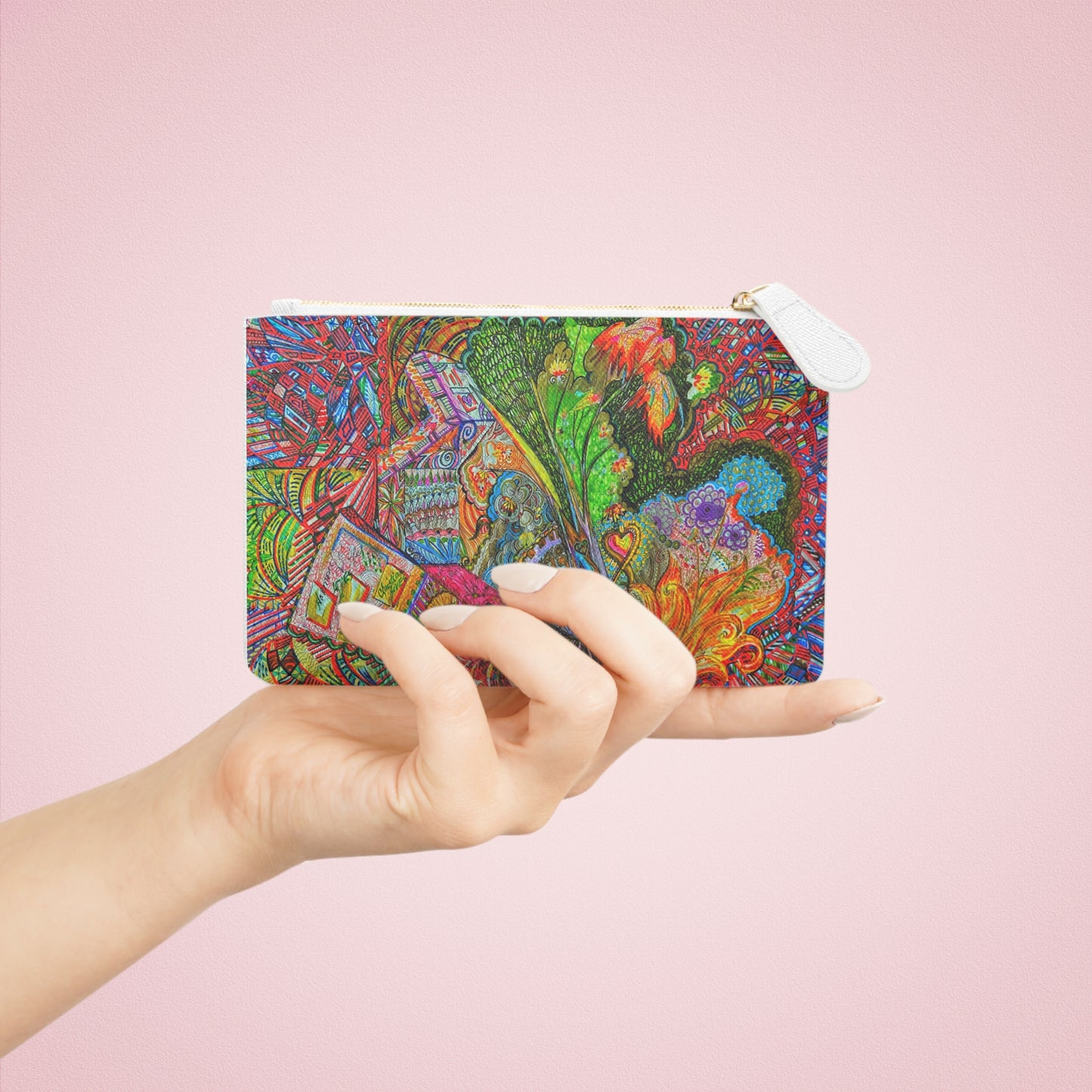 Abstract Surreal Mini Clutch Bag, Bridal Clutch Purse, Designer Party Clutch, Modern Evening Clutch, Wristlet Wallet for women, Evening Clutch Purse, gifts for her, gifts for bridesmaids, Bag, Bagging