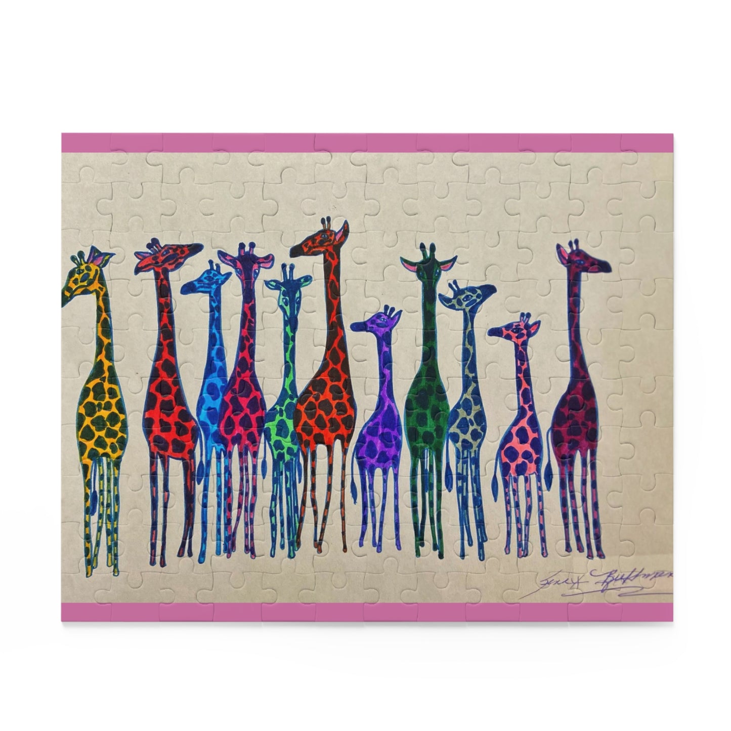 Giraffes Puzzle (120, 252, 500-Piece)Abstract Surreal JigSaw Puzzle, Birthday Gift, Gifts For Bridesmaids
