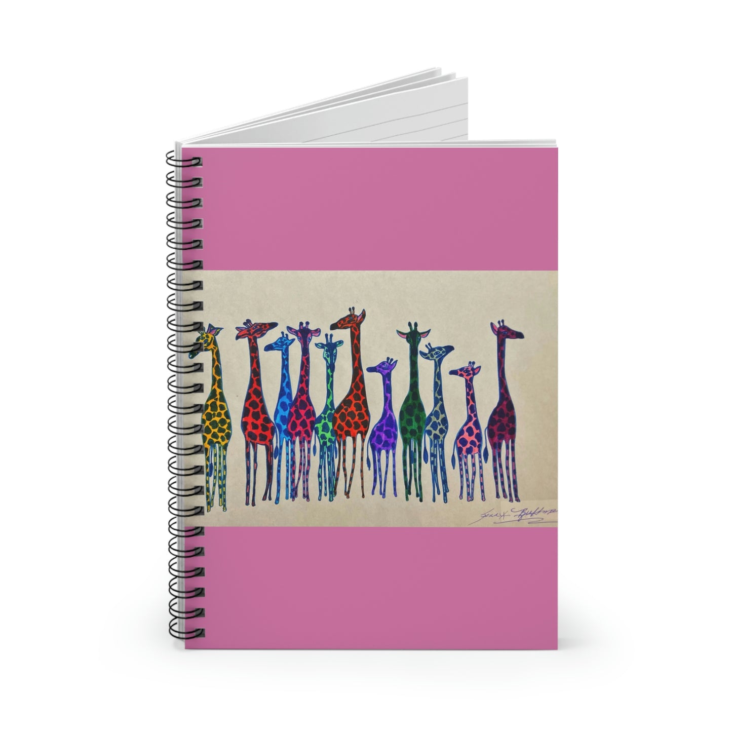 Abstract Surreal Giraffe Spiral Notebook - Ruled Line