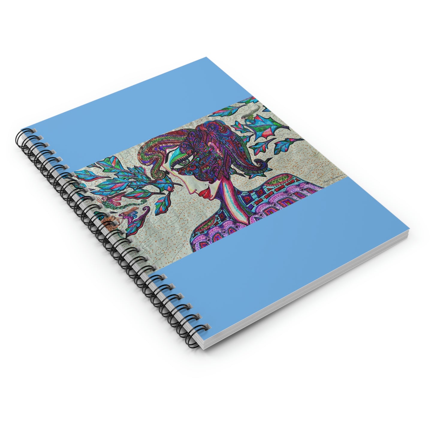 Abstract, Surreal Angel Spirit Spiral Notebook - Ruled Line