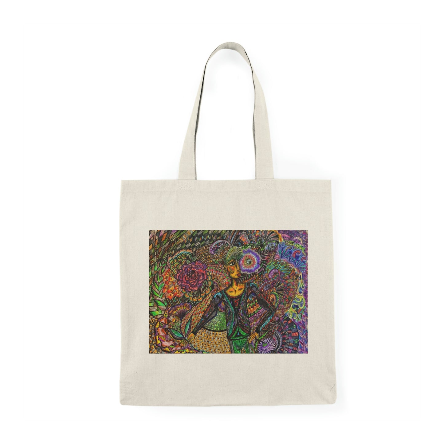 Abstract, Surreal Thinker Natural Tote Bag, Aesthetic Canvas Bag Shopping Bag, Birthday Gift Bag, Bridal Gift Tote Bag, Library Bag.