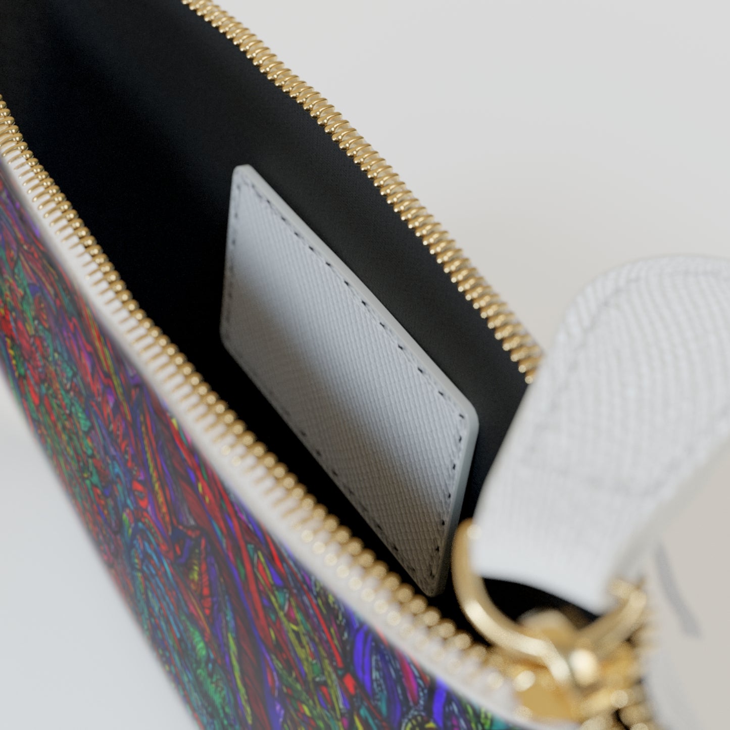 Abstract Surreal Floral Irish Mini Clutch Bag, Bridal Clutch Purse, Designer Party Clutch, Modern Evening Clutch, Wristlet Wallet for women, Evening Clutch Purse, gifts for her, gifts for bridesmaids, Bag, Bagging