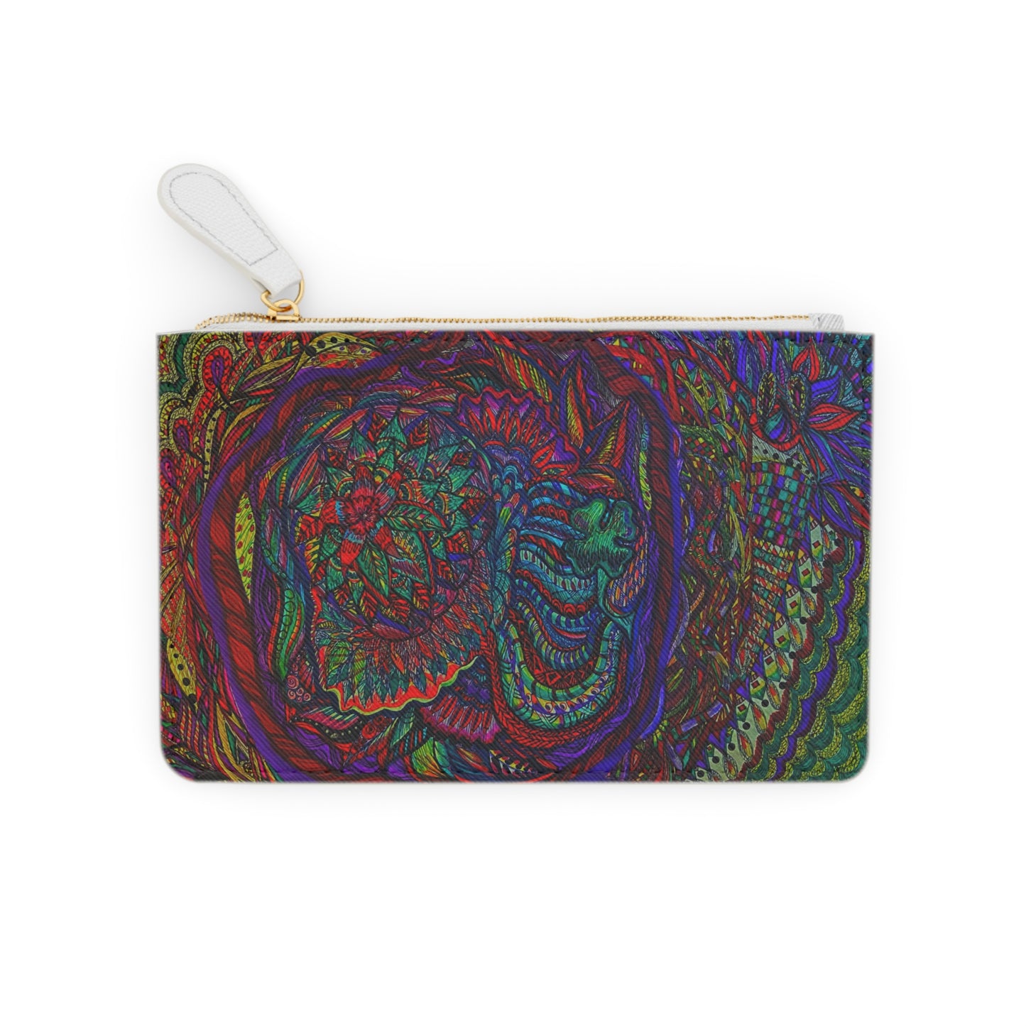 Abstract Surreal Floral Irish Mini Clutch Bag, Bridal Clutch Purse, Designer Party Clutch, Modern Evening Clutch, Wristlet Wallet for women, Evening Clutch Purse, gifts for her, gifts for bridesmaids, Bag, Bagging