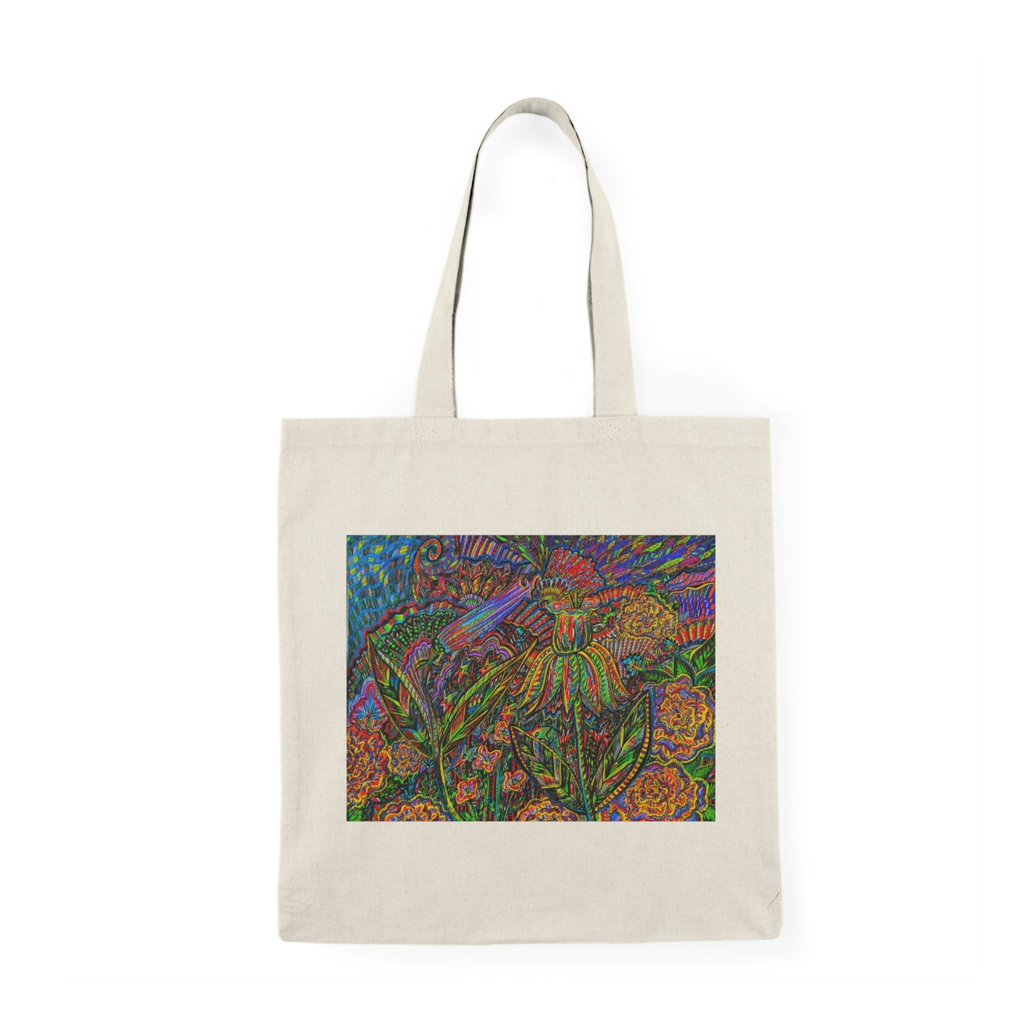Abstract, Surreal Flower Natural Tote Bag, Aesthetic Canvas Bag Shopping Bag, Birthday Gift Bag, Bridal Gift Tote Bag, Library Bag.