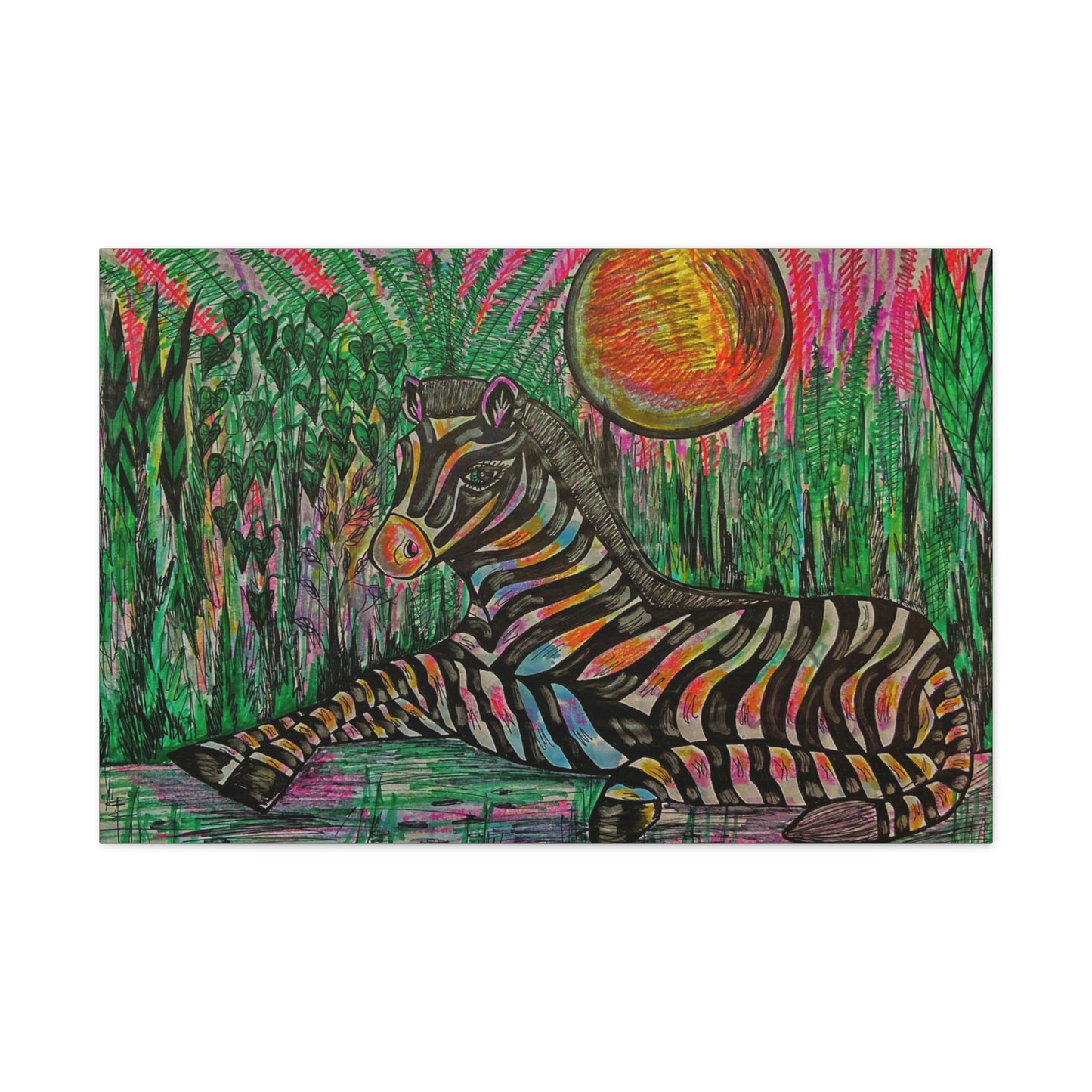 African Zebra Fashion, Abstract, Surreal, Friendship, Inspiration Wall Art