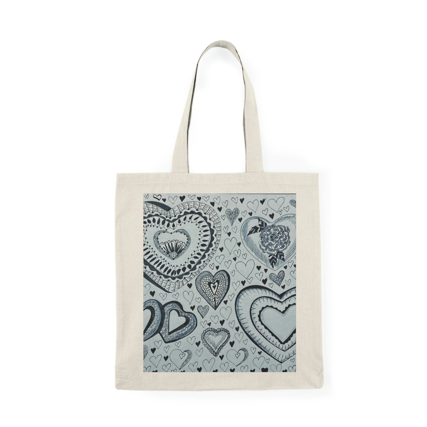 Abstract, Surreal Heart Natural Tote Bag, Aesthetic Canvas Bag Shopping Bag, Birthday Gift Bag, Bridal Gift Tote Bag, Library Bag.