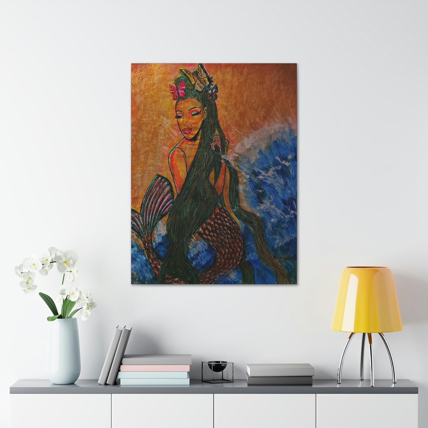 A Mermaids Love For The Tide, Fashion, Abstract, Friendship, Inspiration Wall Art