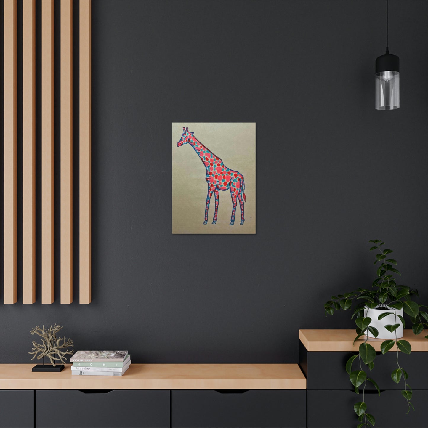 Moody Giraffe Fashion, Abstract, Surreal, Friendship, Inspiration Wall Art