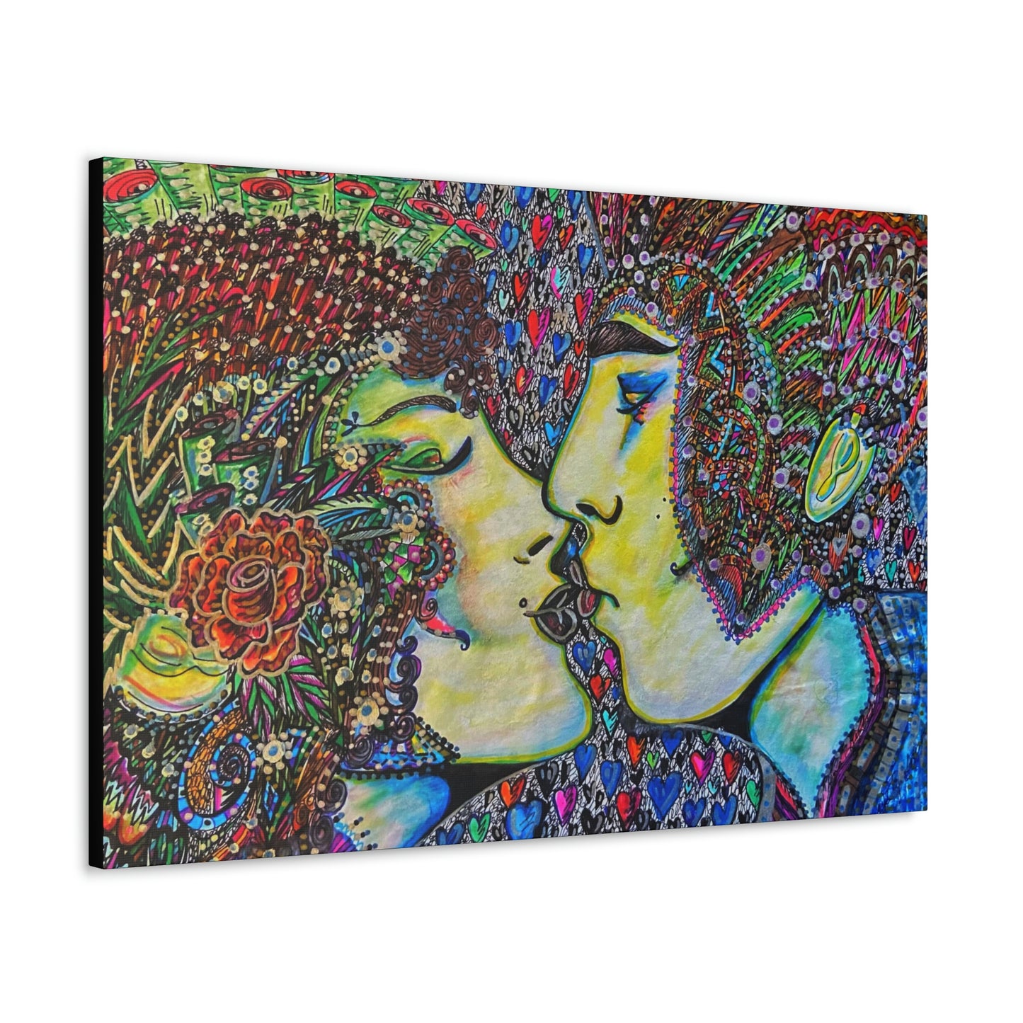 Romantic Kiss Fashion, Abstract, Surreal, Friendship, Inspiration Wall Art