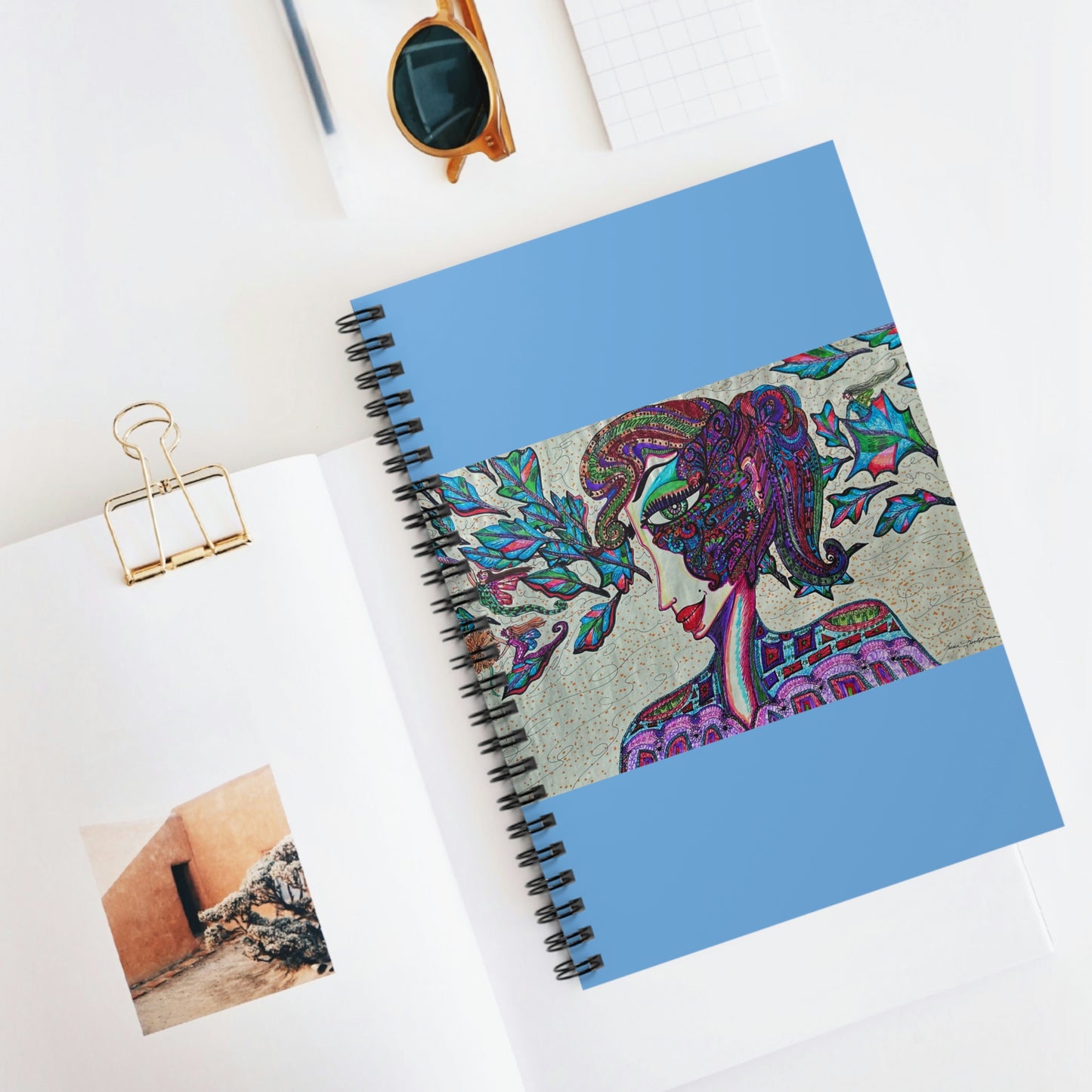 Abstract, Surreal Angel Spirit Spiral Notebook - Ruled Line