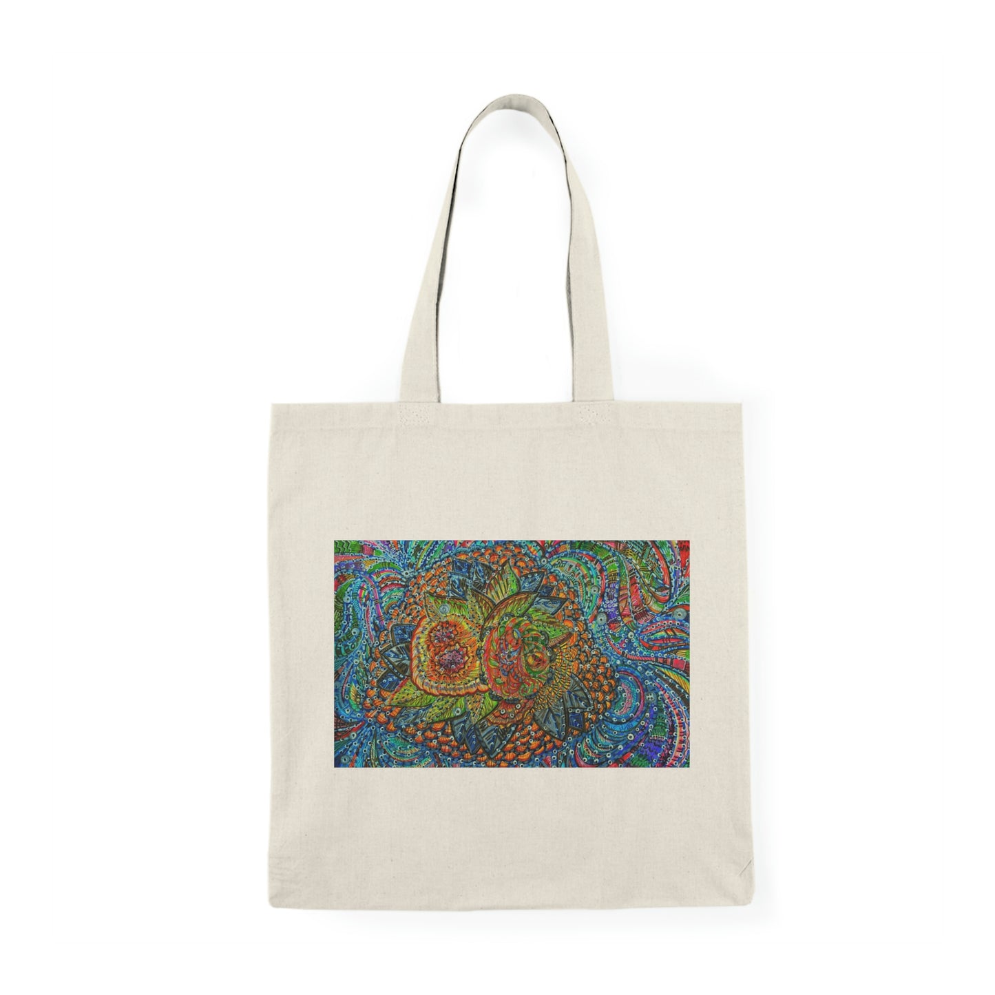 Abstract, Surreal Flower Natural Tote Bag, Aesthetic Canvas Bag Shopping Bag, Birthday Gift Bag, Bridal Gift Tote Bag, Library Bag.