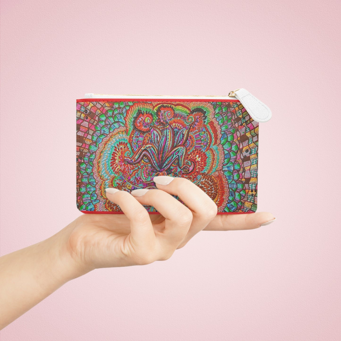 Abstract Surreal Floral Mini Clutch Bag, Bridal Clutch Purse, Designer Party Clutch, Modern Evening Clutch, Wristlet Wallet for women, Evening Clutch Purse, gifts for her, gifts for bridesmaids, Bag, Bagging