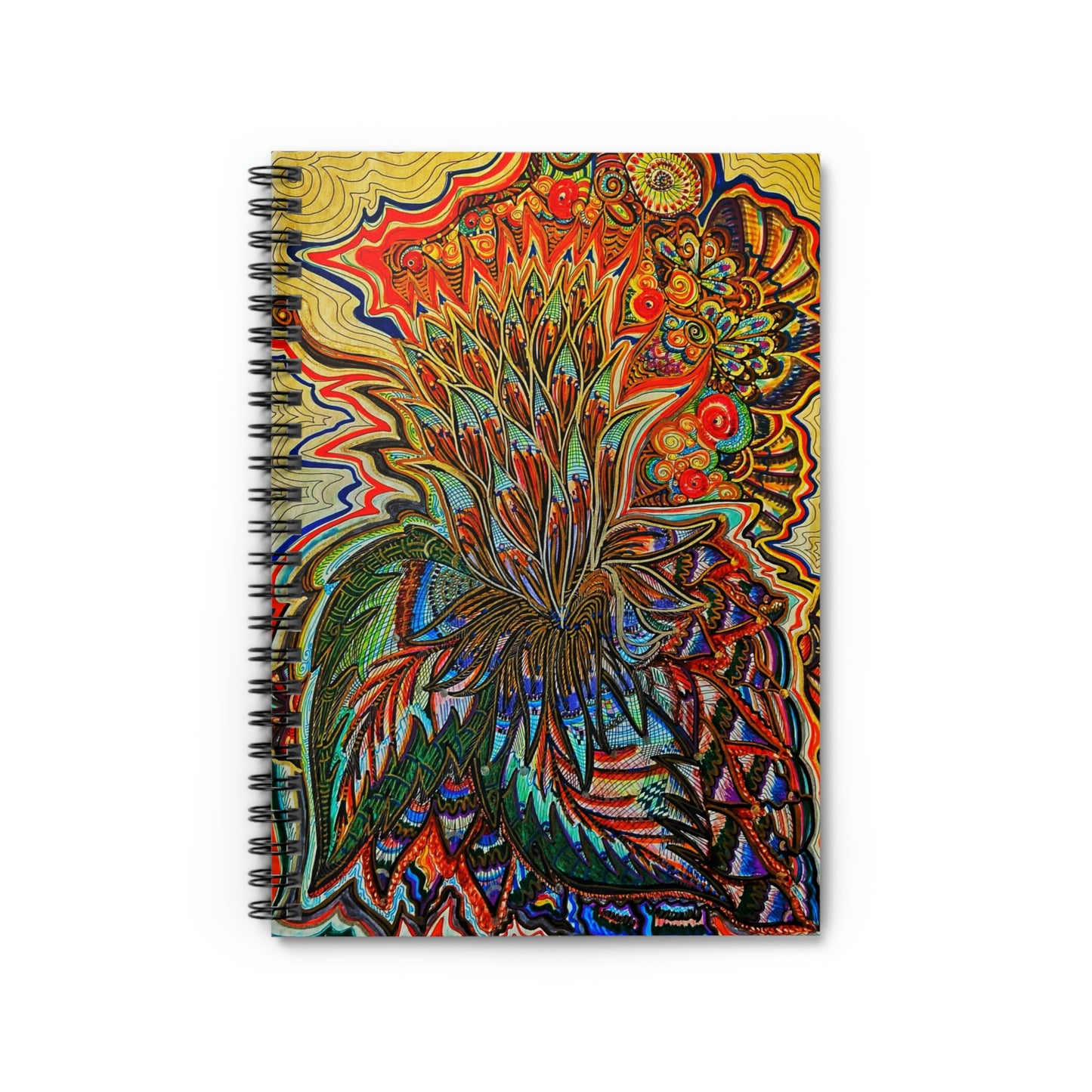Abstract, Surreal Flower Spiral Notebook - Ruled Line