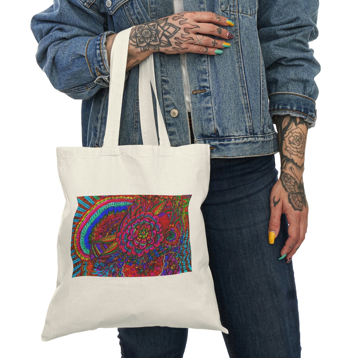 Abstract, Surreal, Floral, Natural Tote Bag, Aesthetic Canvas Bag Shopping Bag, Birthday Gift Bag, Bridal Gift Tote Bag, Library Bag.