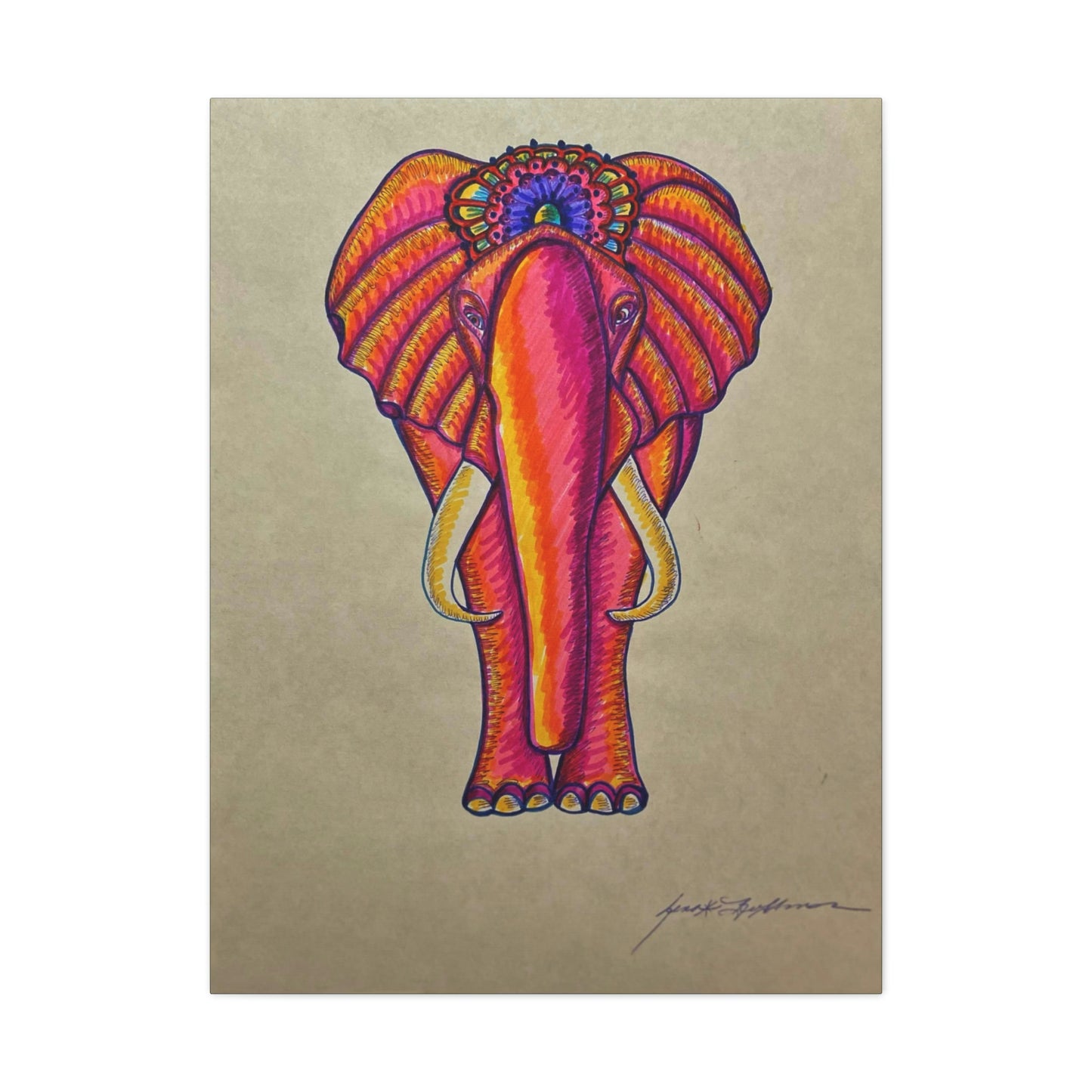 Spiritual Elephant Fashion, Abstract, Surreal, Friendship, Inspiration Wall Art