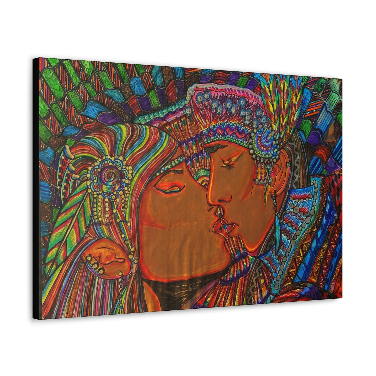 Romantic Kiss Fashion, Abstract, Surreal, Friendship, Inspiration Wall Art