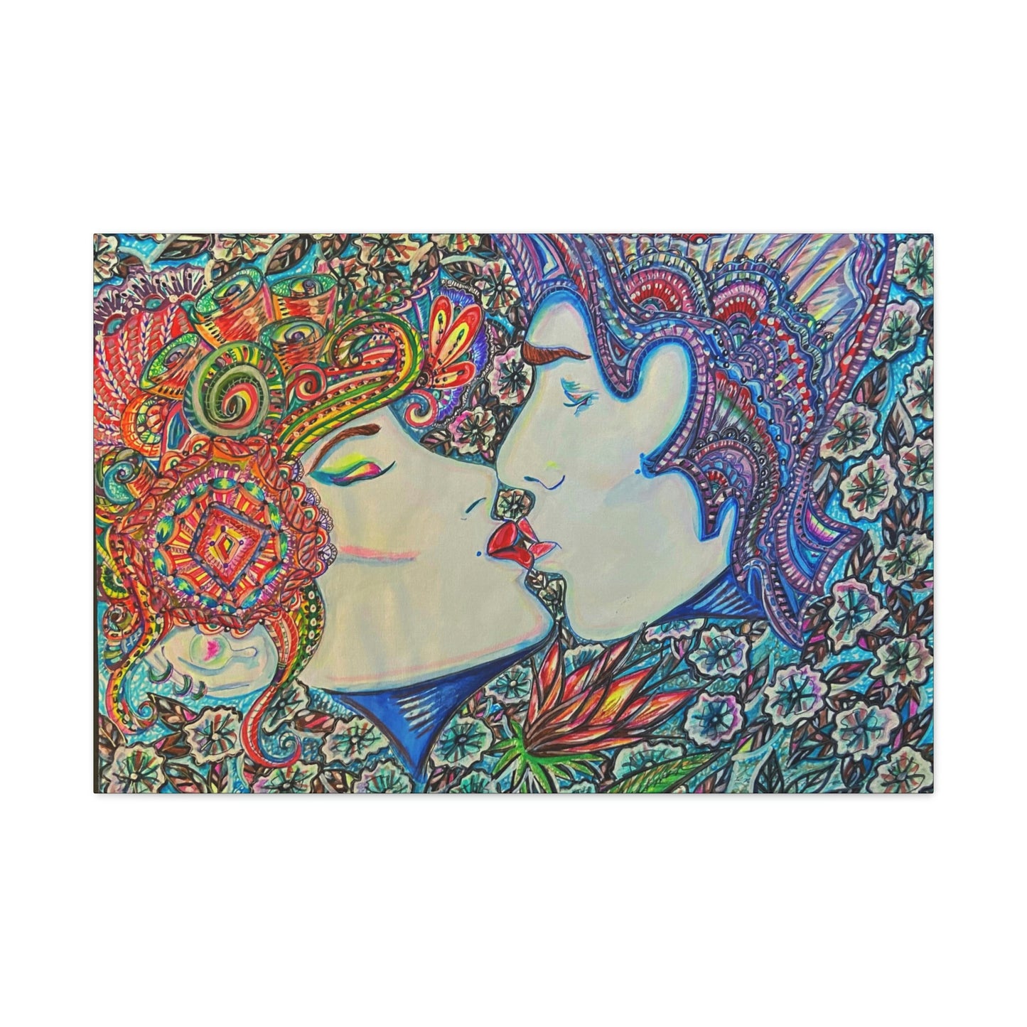 Romantic Kiss Fashion, Abstract, Surreal, Friendship, Inspiration Wall Art