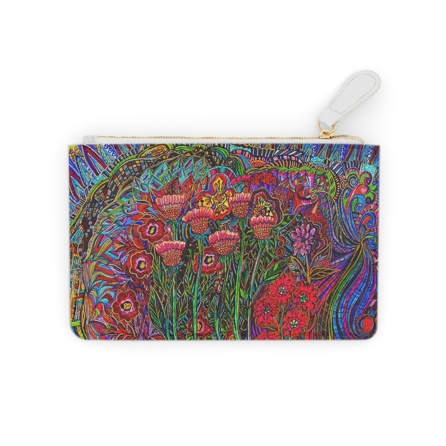 Abstract Surreal Floral Mini Clutch Bag, Bridal Clutch Purse, Designer Party Clutch, Modern Evening Clutch, Wristlet Wallet for women, Evening Clutch Purse, gifts for her, gifts for bridesmaids, Bag, Bagging