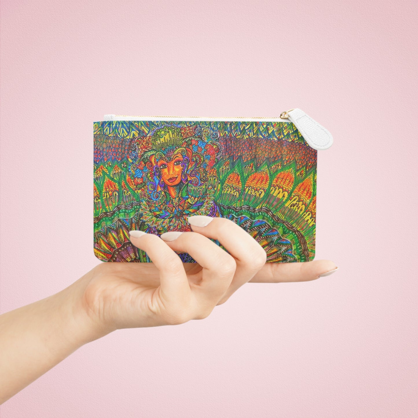 Abstract Surreal Floral Woman Mini Clutch Bag, Bridal Clutch Purse, Designer Party Clutch, Modern Evening Clutch, Wristlet Wallet for women, Evening Clutch Purse, gifts for her, gifts for bridesmaids, Bag, Bagging