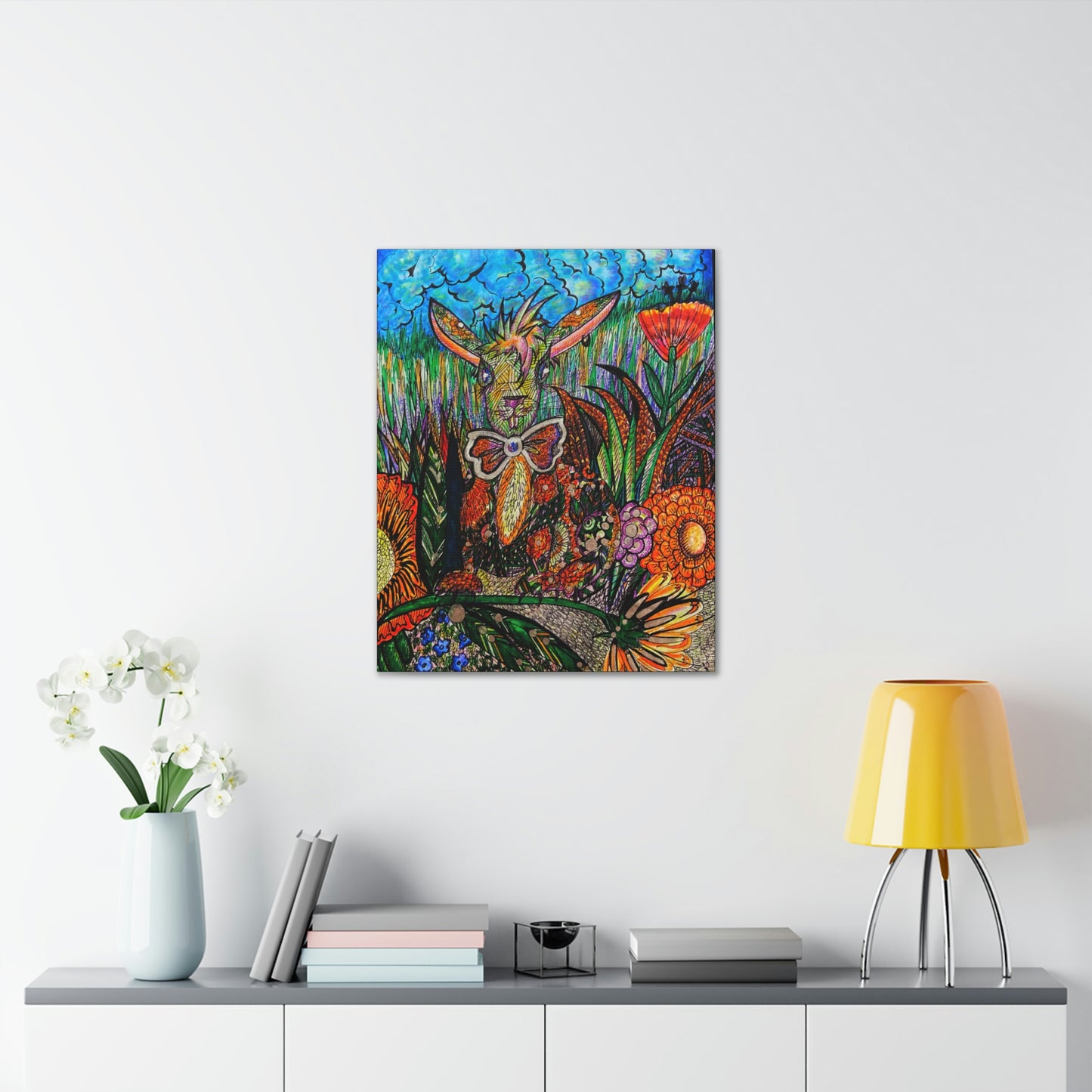 Bunny Rabbit Fashion, Abstract, Surreal, Friendship, Inspiration Wall Art