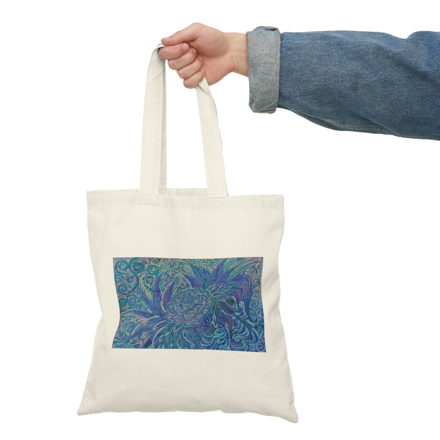 Abstract, Surreal Floral Natural Tote Bag, Aesthetic Canvas Bag Shopping Bag, Birthday Gift Bag, Bridal Gift Tote Bag, Library Bag.