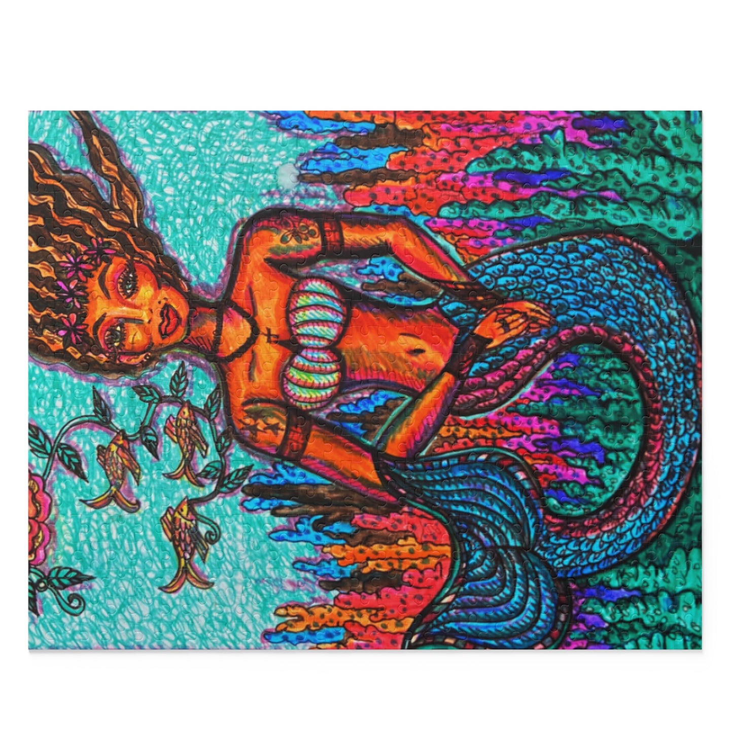 Abstract Surreal Underwater Mermaid Puzzle (120, 252, 500-Piece)JigSaw Puzzle, Birthday Gift, Gifts For Bridesmaids