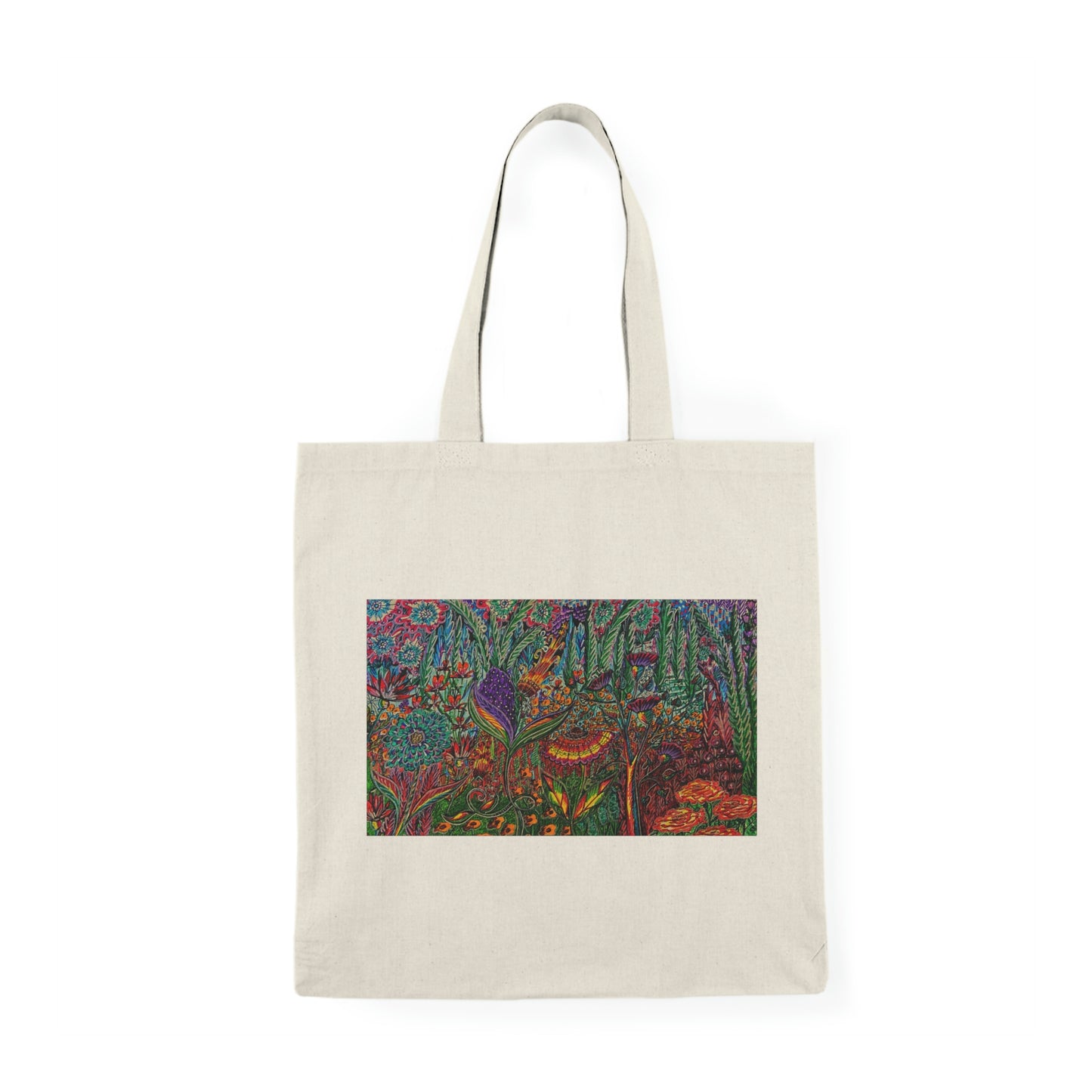 Abstract, Surreal Flower Natural Tote Bag, Aesthetic Canvas Bag Shopping Bag, Birthday Gift Bag, Bridal Gift Tote Bag, Library Bag.