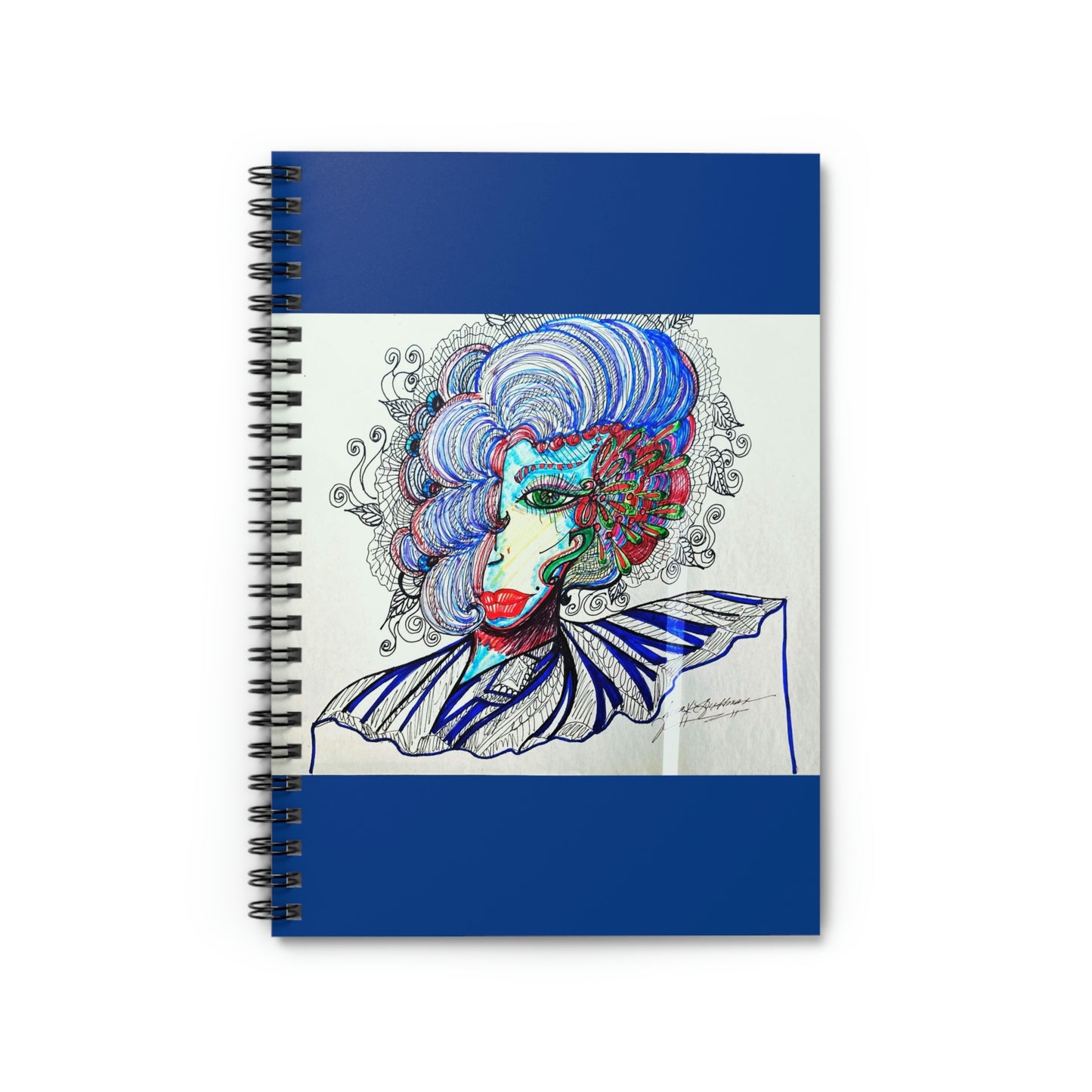 Abstract, Surreal Women's Beauty Spiral Notebook - Ruled Line
