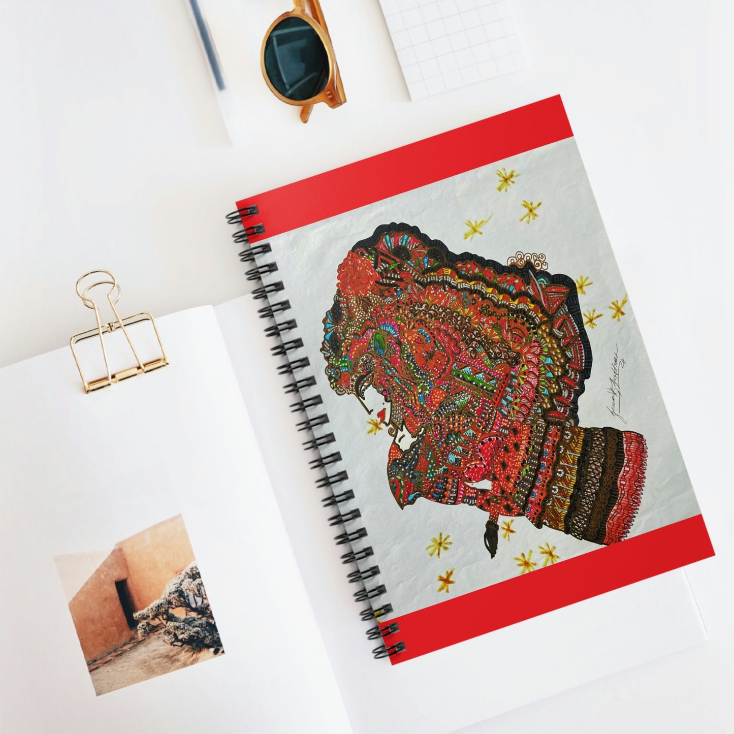 Spiritual, Abstract Angel Spiral Notebook - Ruled Line