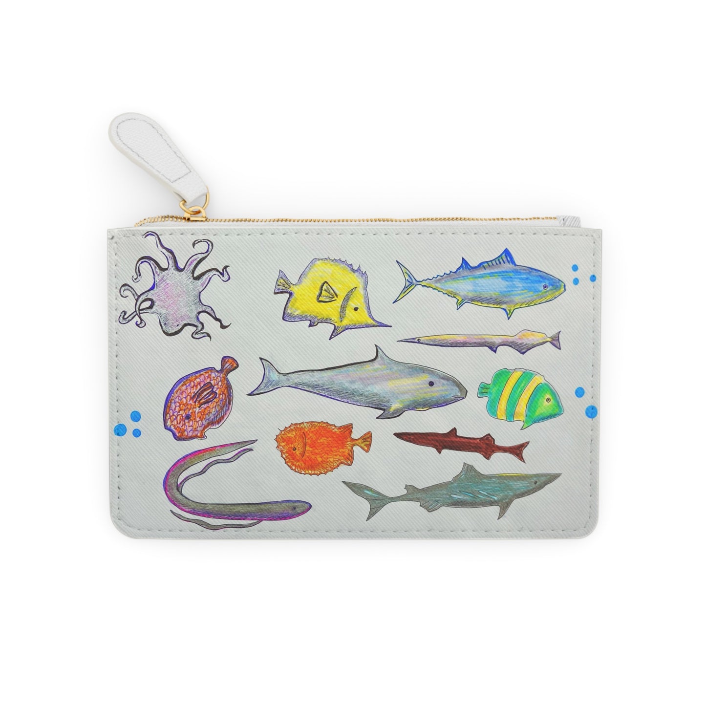 Abstract Surreal Marine Life Mini Clutch Bag, Bridal Clutch Purse, Designer Party Clutch, Modern Evening Clutch, Wristlet Wallet for women, Evening Clutch Purse, gifts for her, gifts for bridesmaids, Bag, Bagging