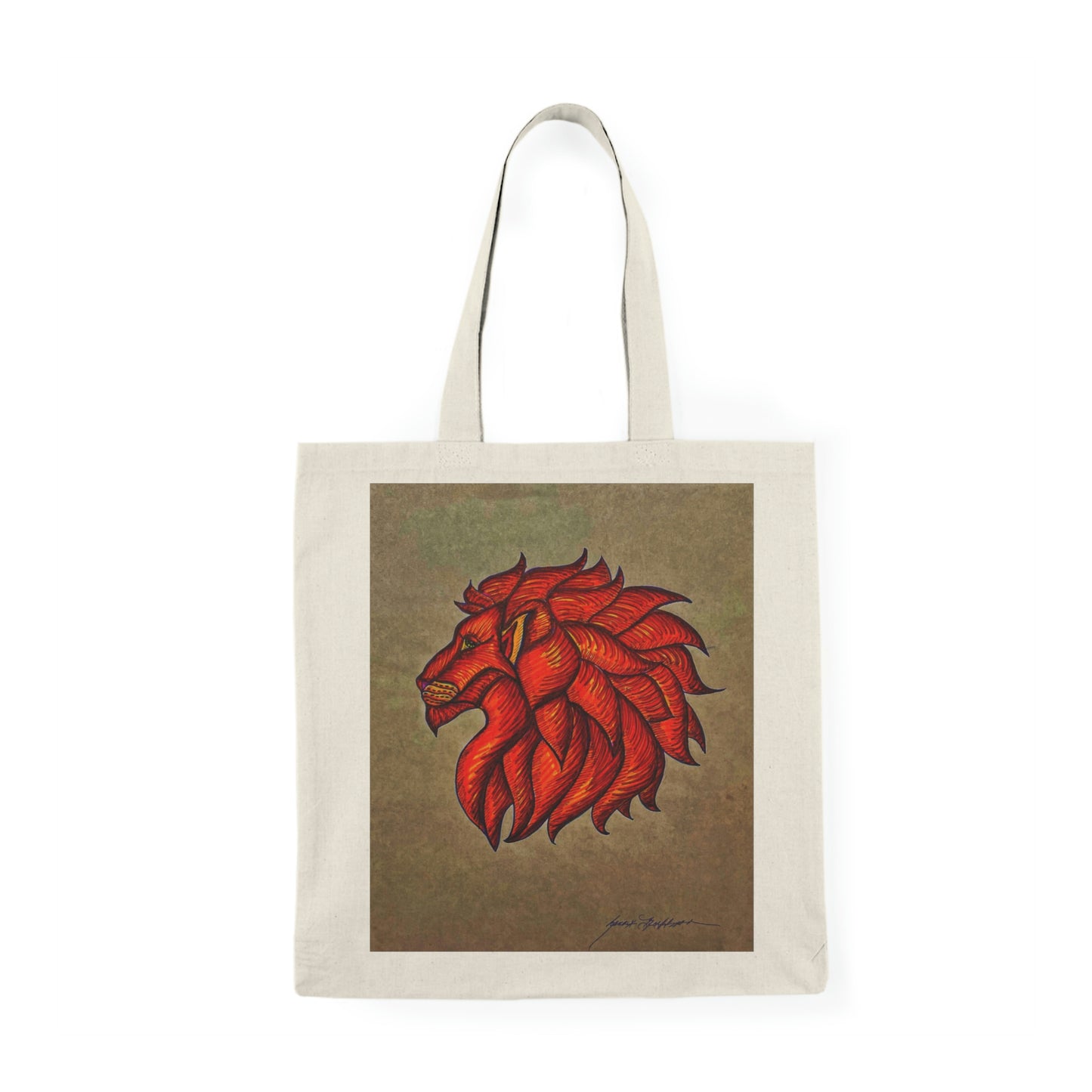 Abstract, Surreal Lion Natural Tote Bag, Aesthetic Canvas Bag Shopping Bag, Birthday Gift Bag, Bridal Gift Tote Bag, Library Bag.