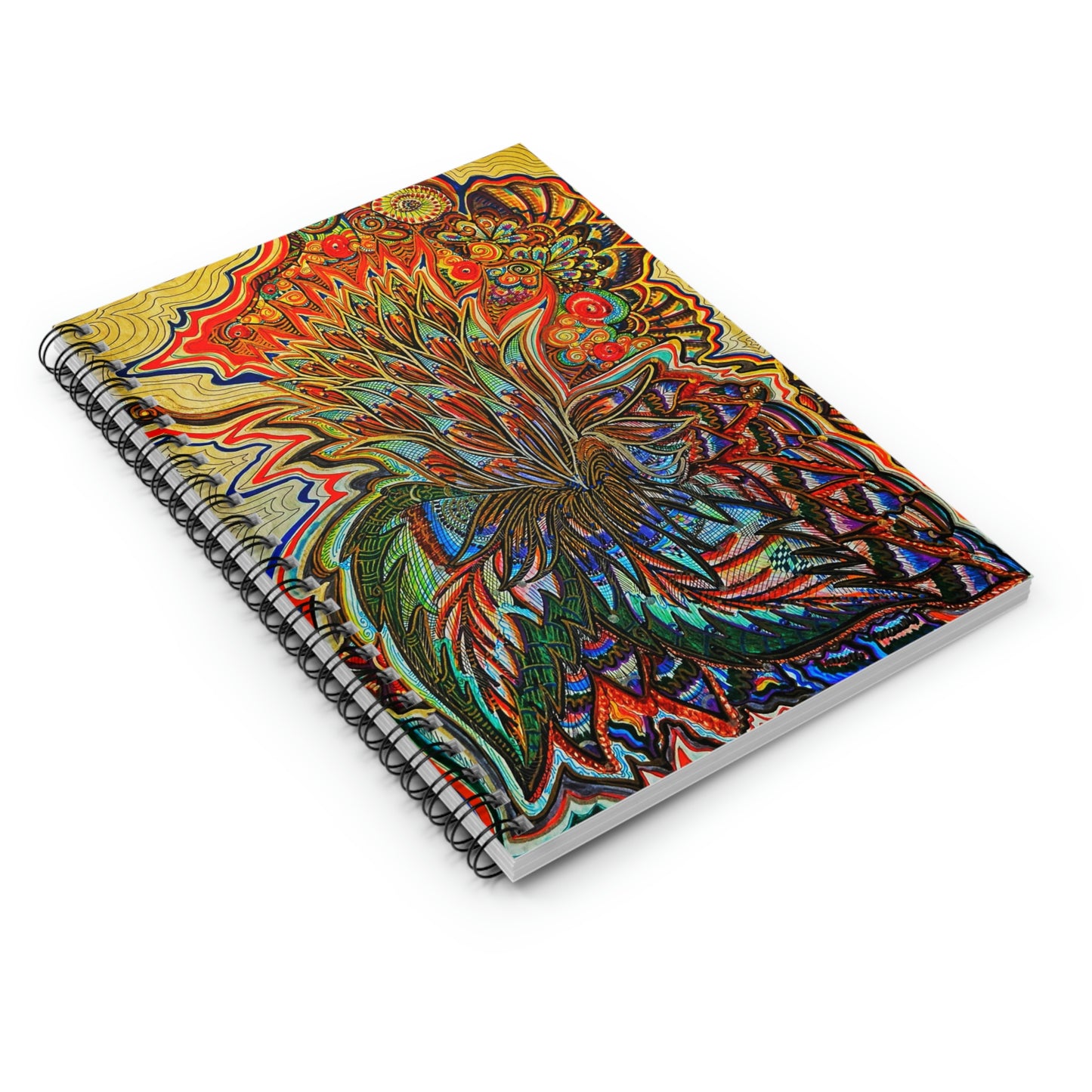 Abstract, Surreal Flower Spiral Notebook - Ruled Line