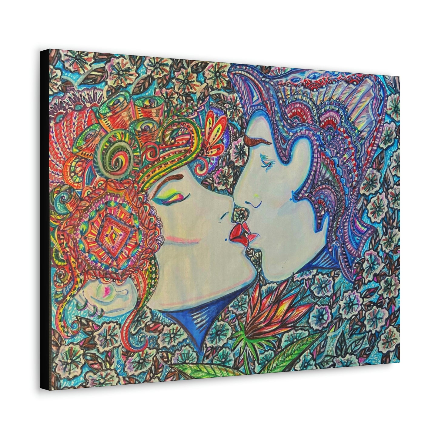 Romantic Kiss Fashion, Abstract, Surreal, Friendship, Inspiration Wall Art