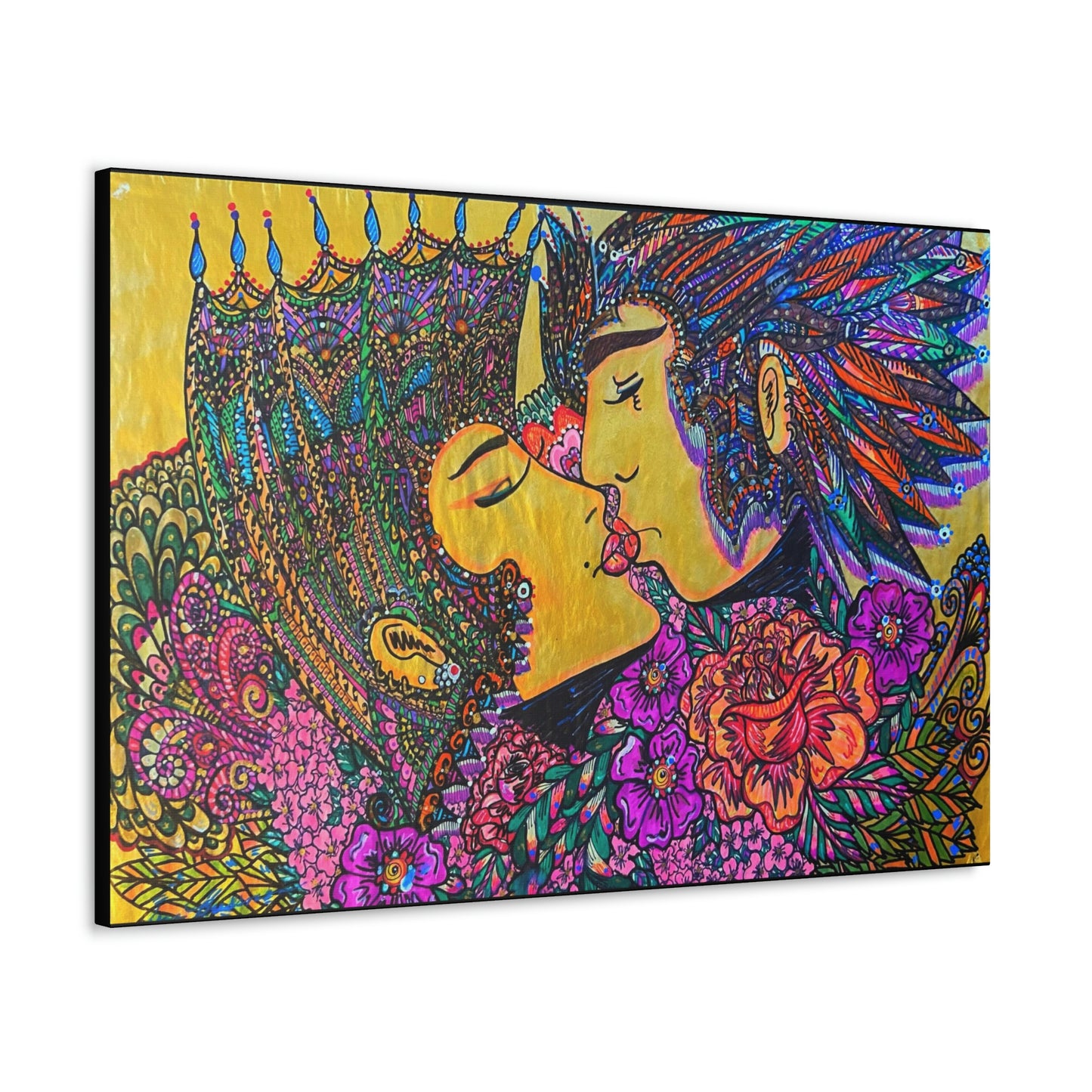 Romantic Kiss Fashion, Abstract, Surreal, Friendship, Inspiration Wall Art