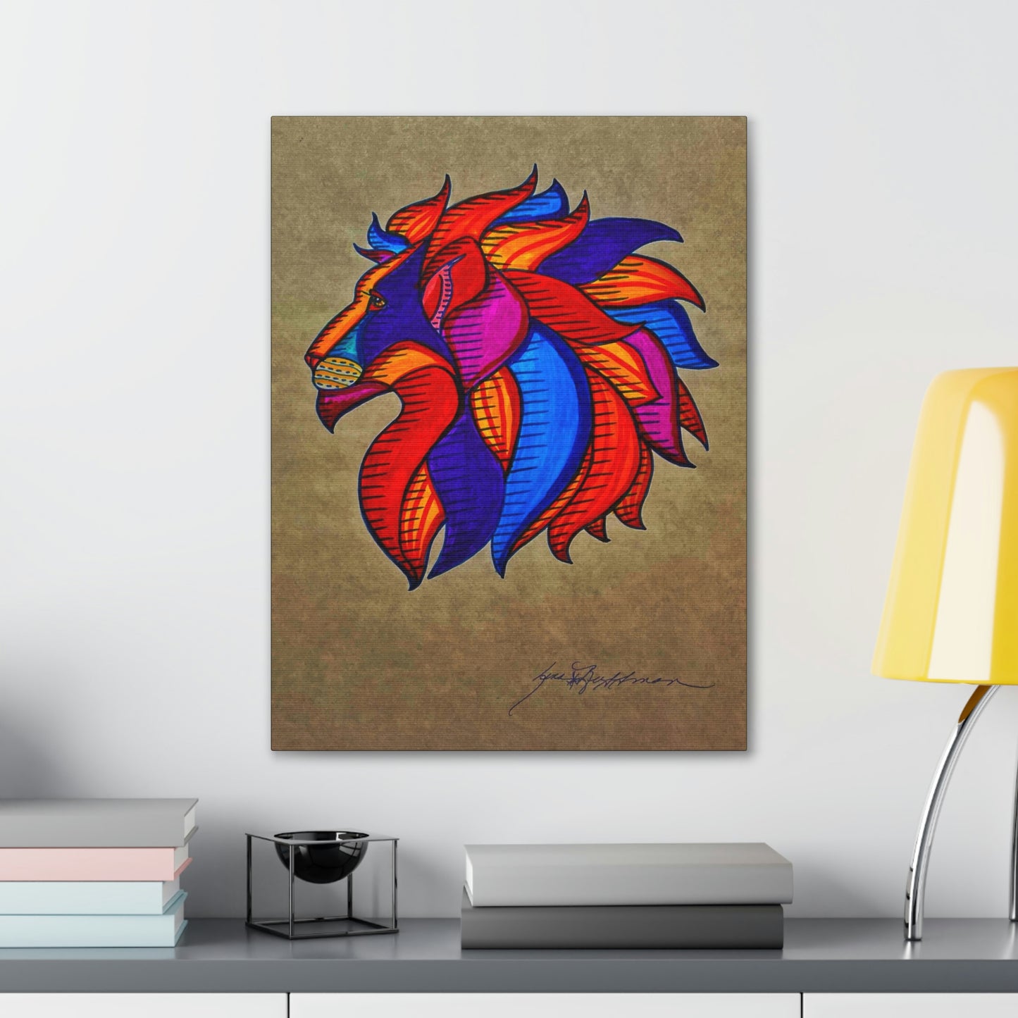 Prestigious Lion Fashion, Abstract, Surreal, Friendship, Inspiration Wall Art