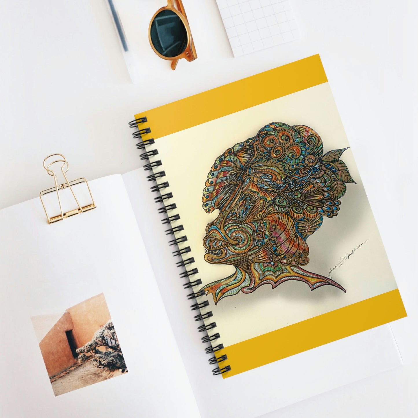 Abstract, Surreal Watcher Spiral Notebook - Ruled Line