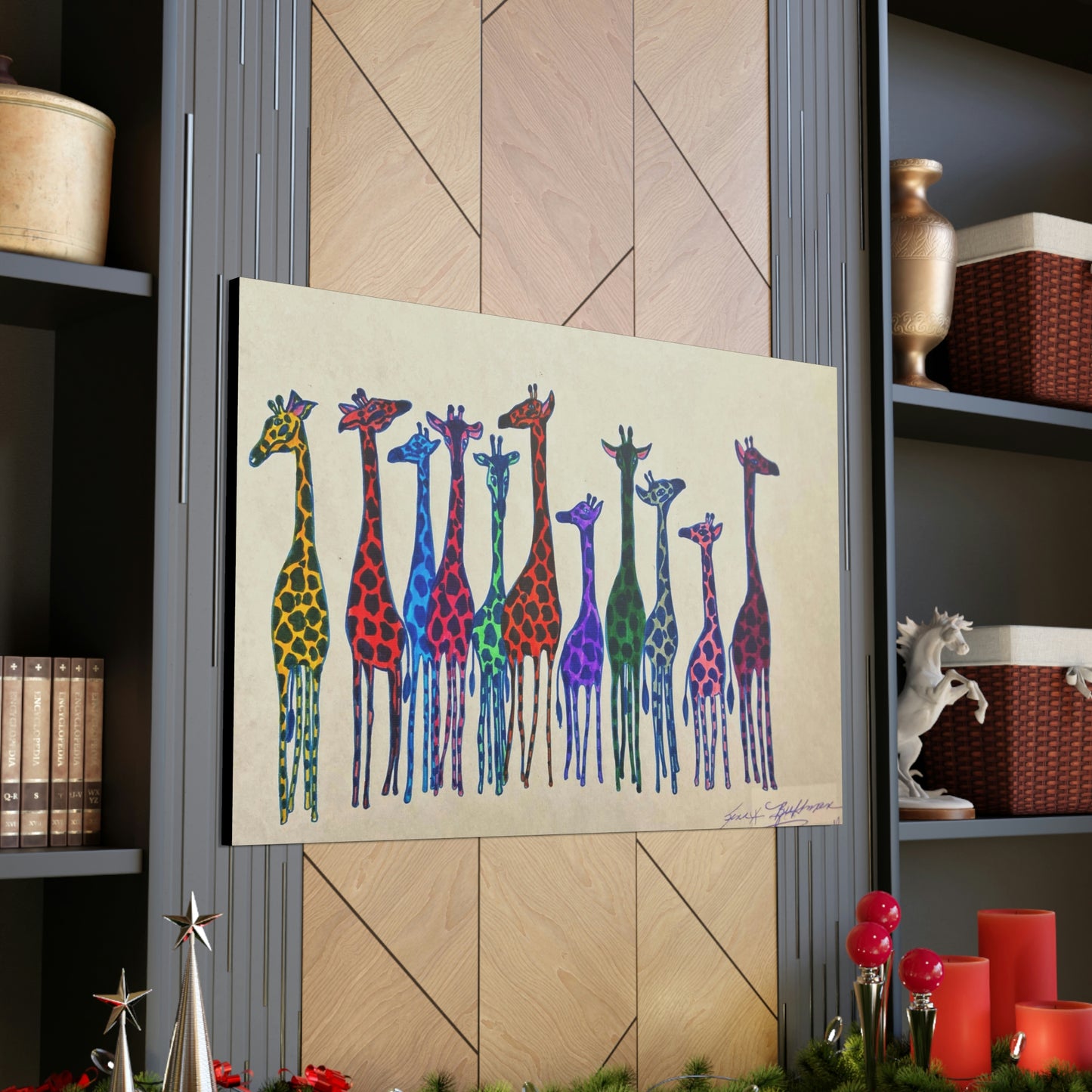 Sorority Giraffe Fashion, Abstract, Surreal, Friendship, Inspiration Wall Art