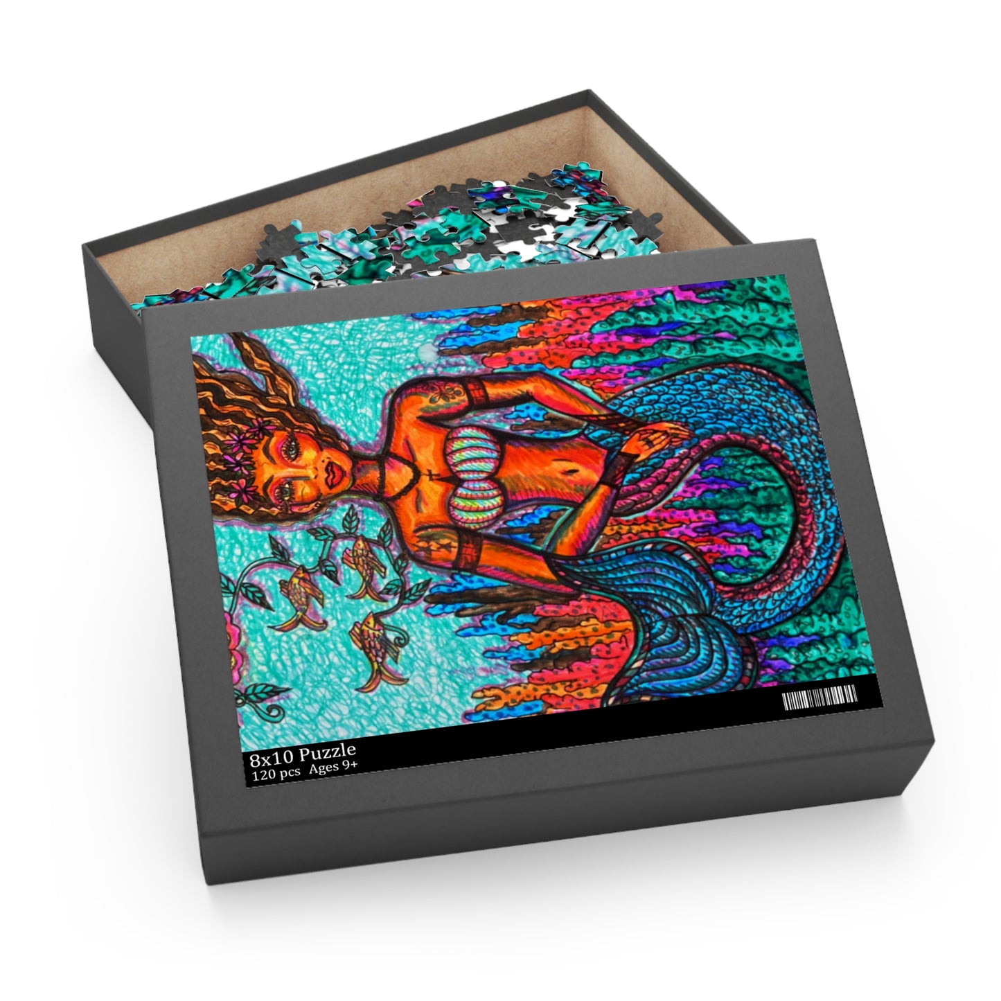 Abstract Surreal Underwater Mermaid Puzzle (120, 252, 500-Piece)JigSaw Puzzle, Birthday Gift, Gifts For Bridesmaids