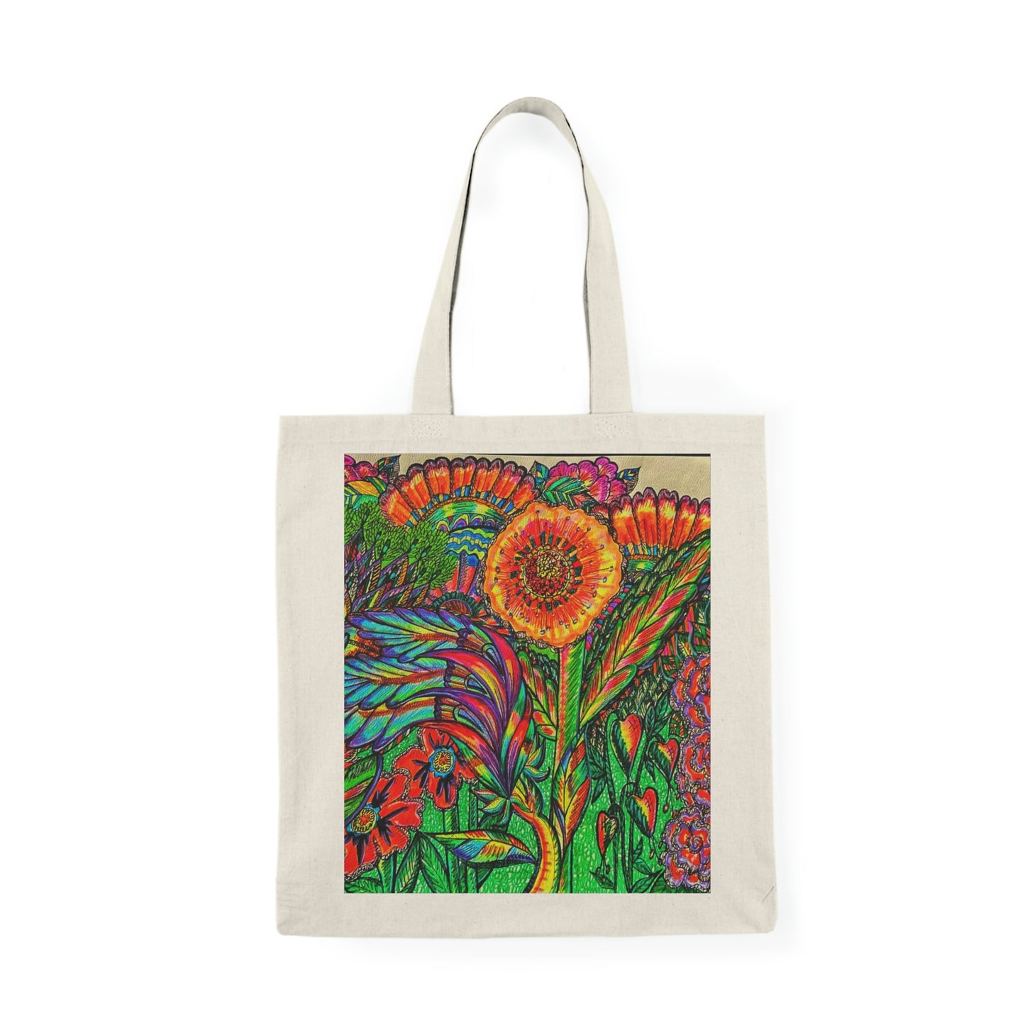 Abstract, Surreal Flower Natural Tote Bag, Aesthetic Canvas Bag Shopping Bag, Birthday Gift Bag, Bridal Gift Tote Bag, Library Bag.
